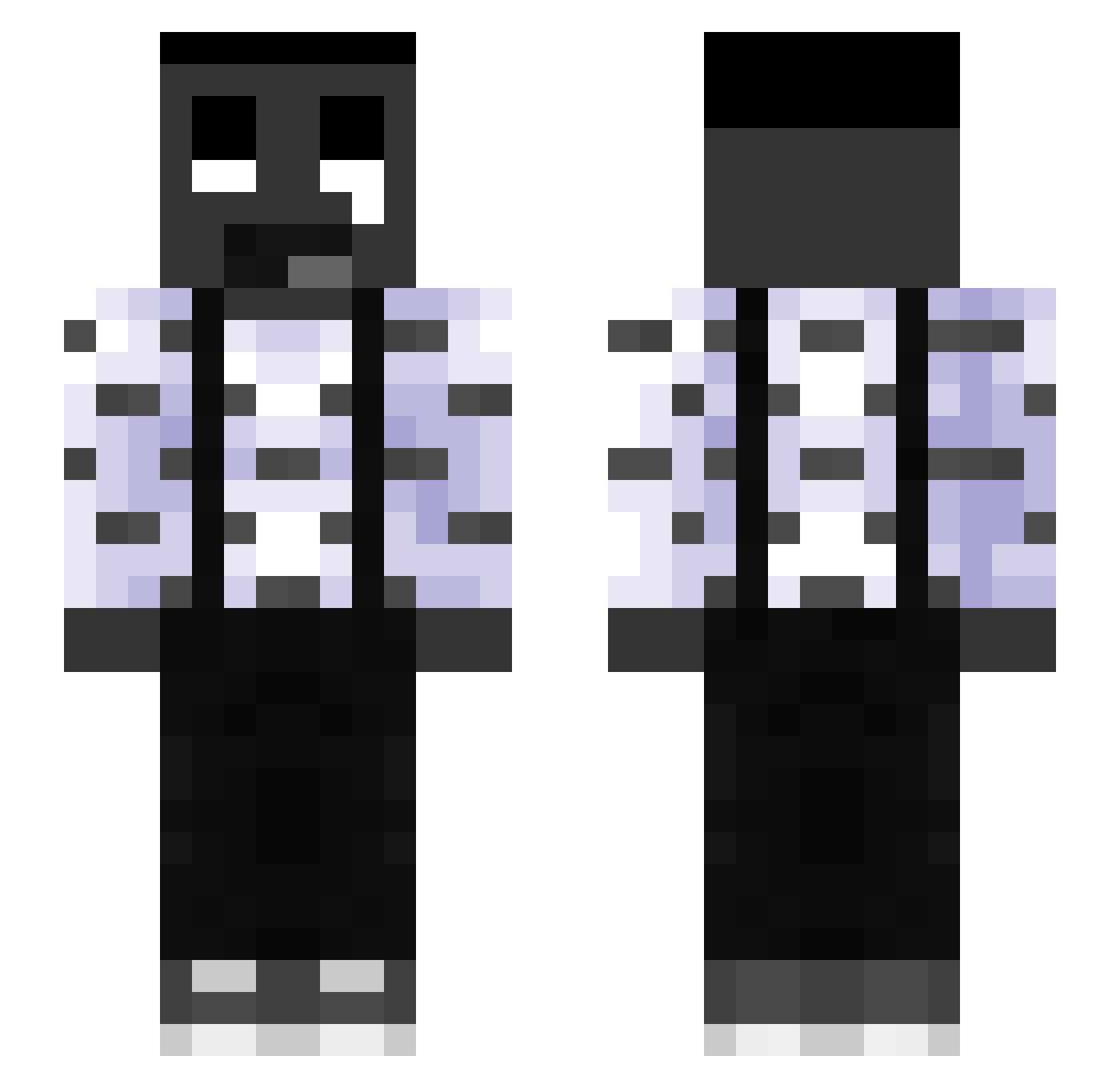 Z3K_GaM3R Minecraft skin, front and back view
