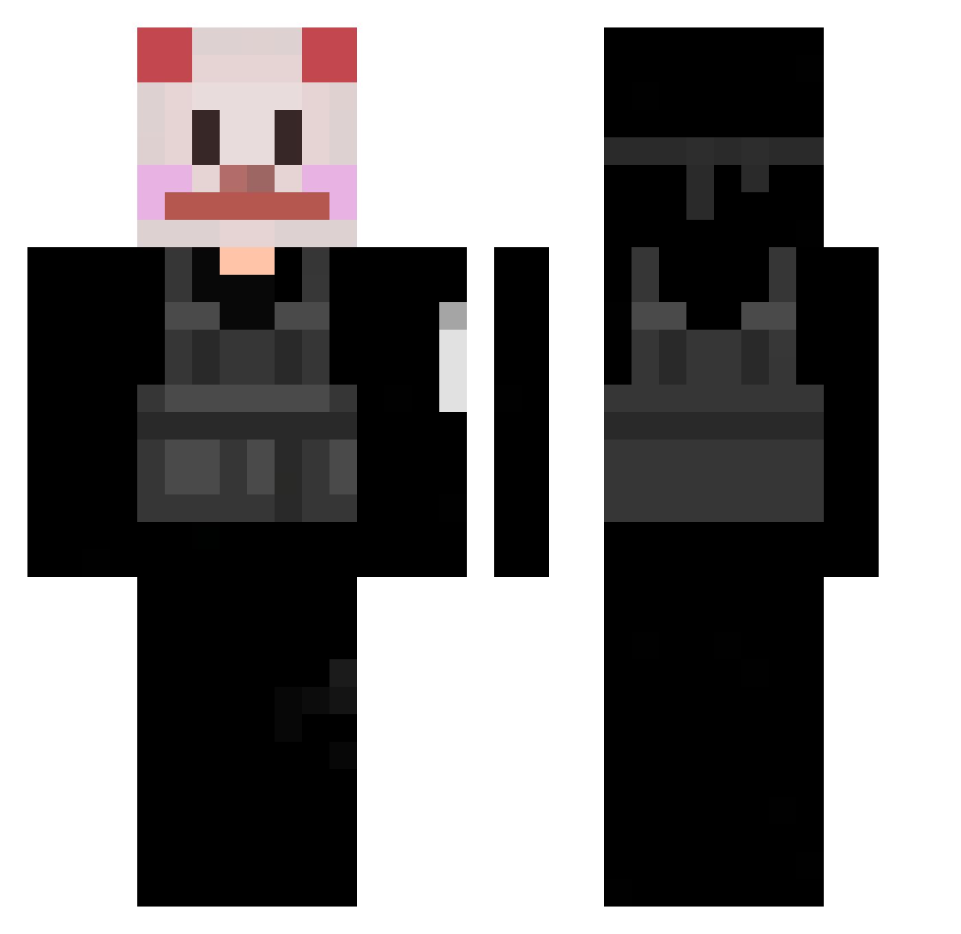 ksgmxr Minecraft skin, front and back view