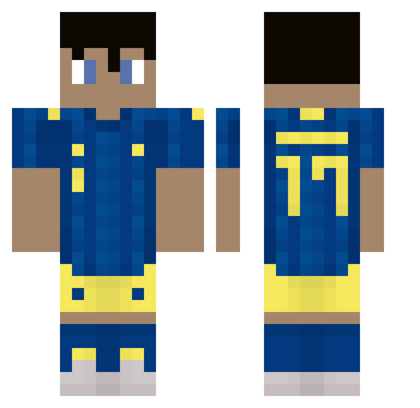 villepankaka Minecraft skin, front and back view