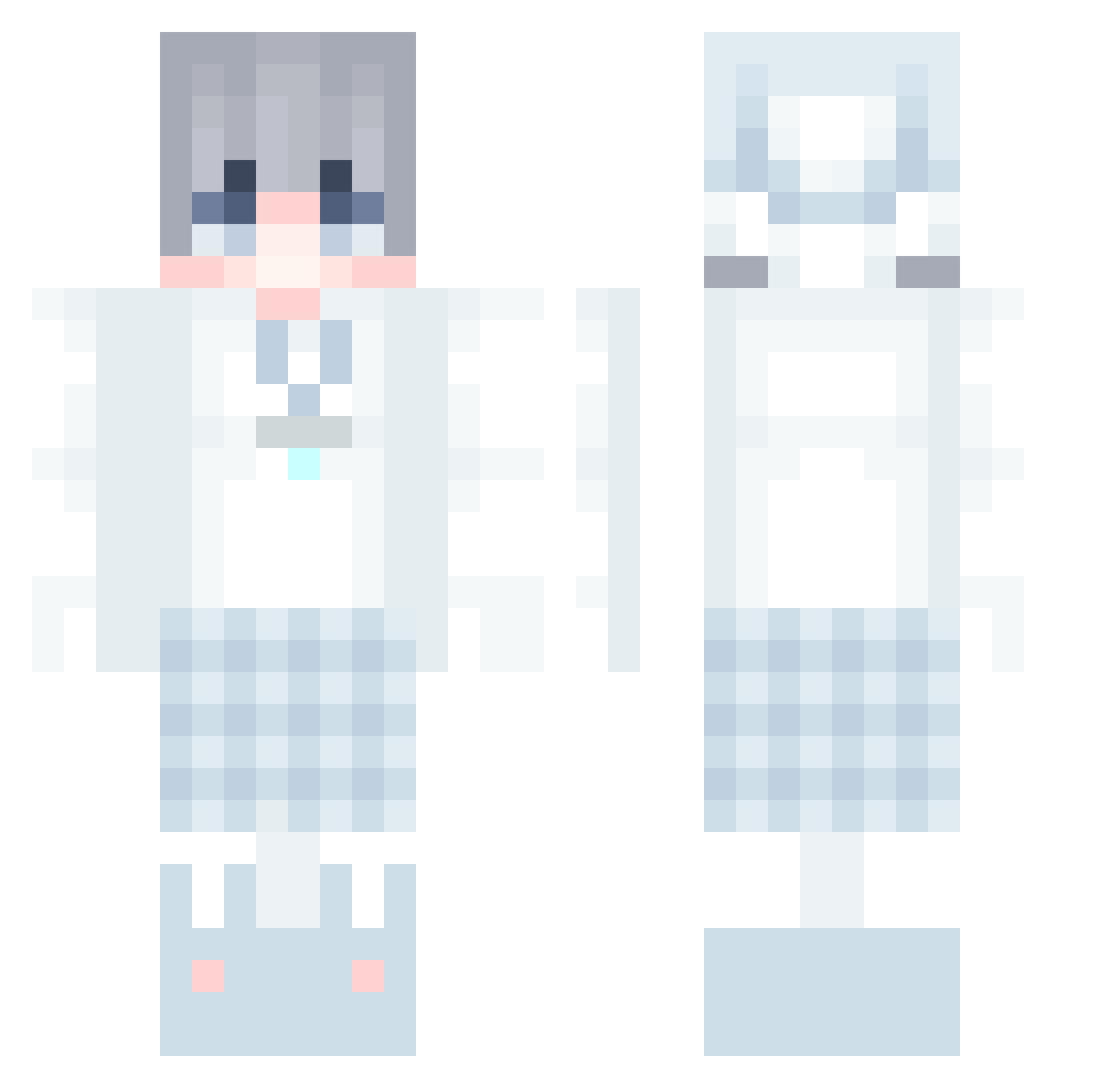 Natch111 Minecraft skin, front and back view