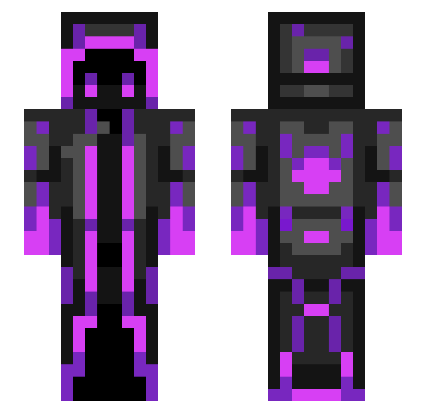 WaterMuncher23 Minecraft skin, front and back view
