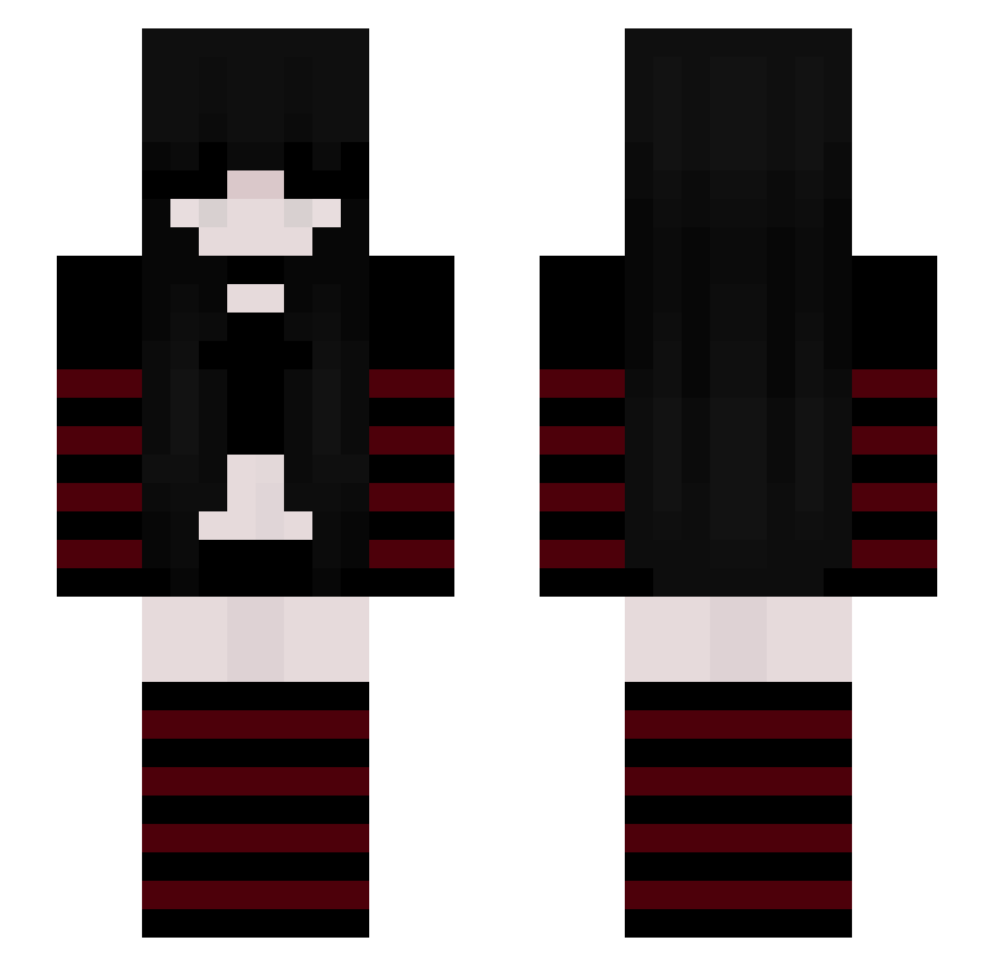 qunim Minecraft skin, front and back view