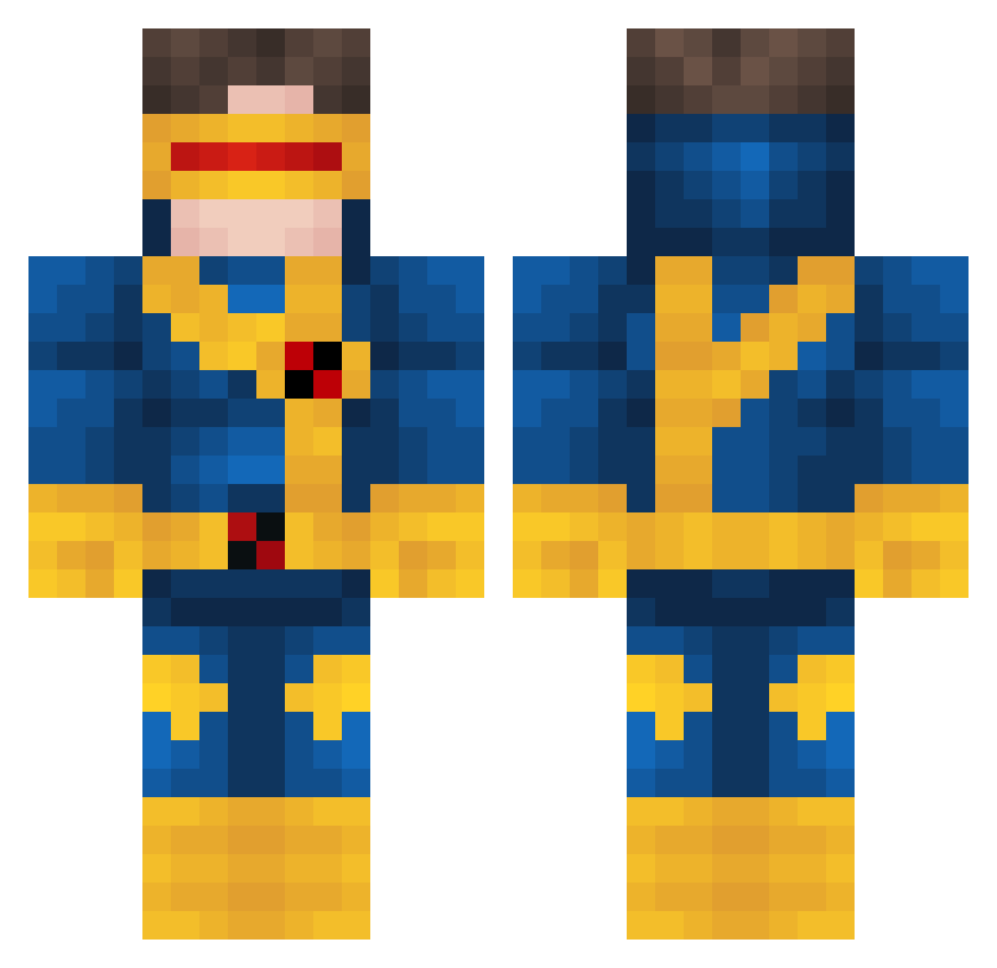 Kunay07 Minecraft skin, front and back view