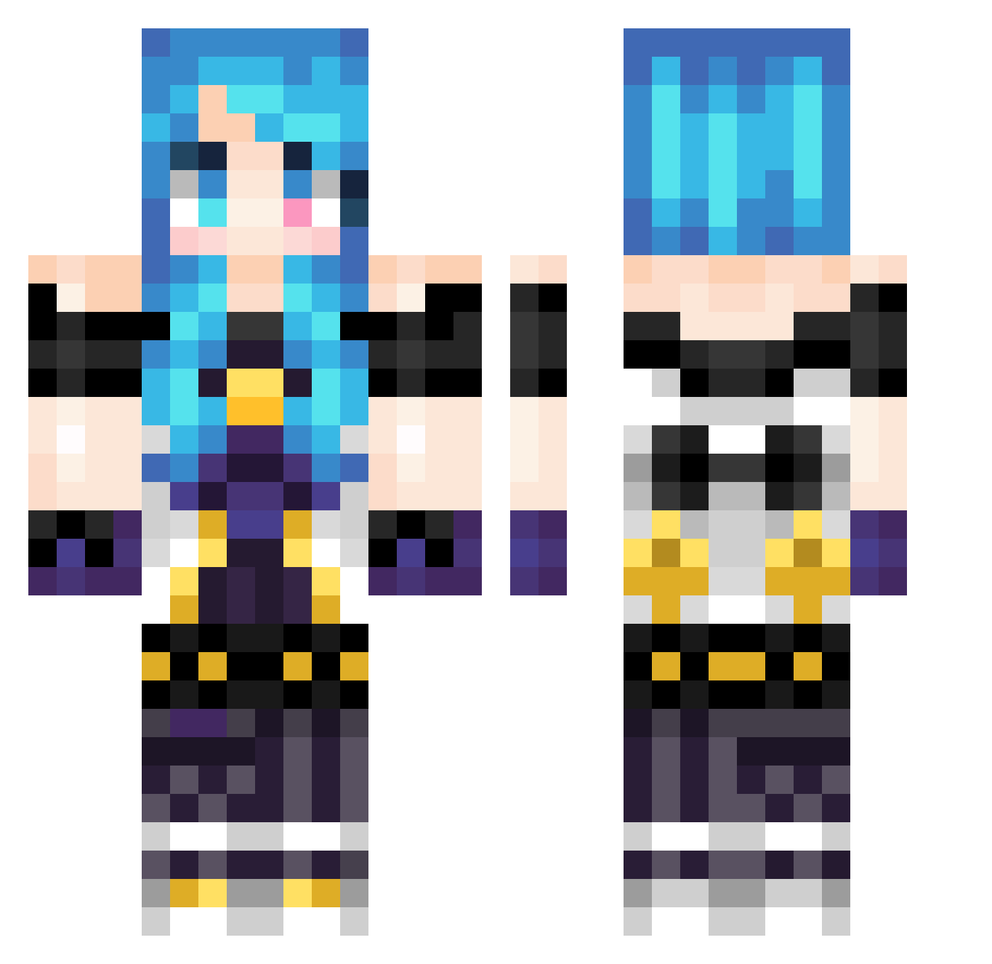 Titi_165 Minecraft skin, front and back view