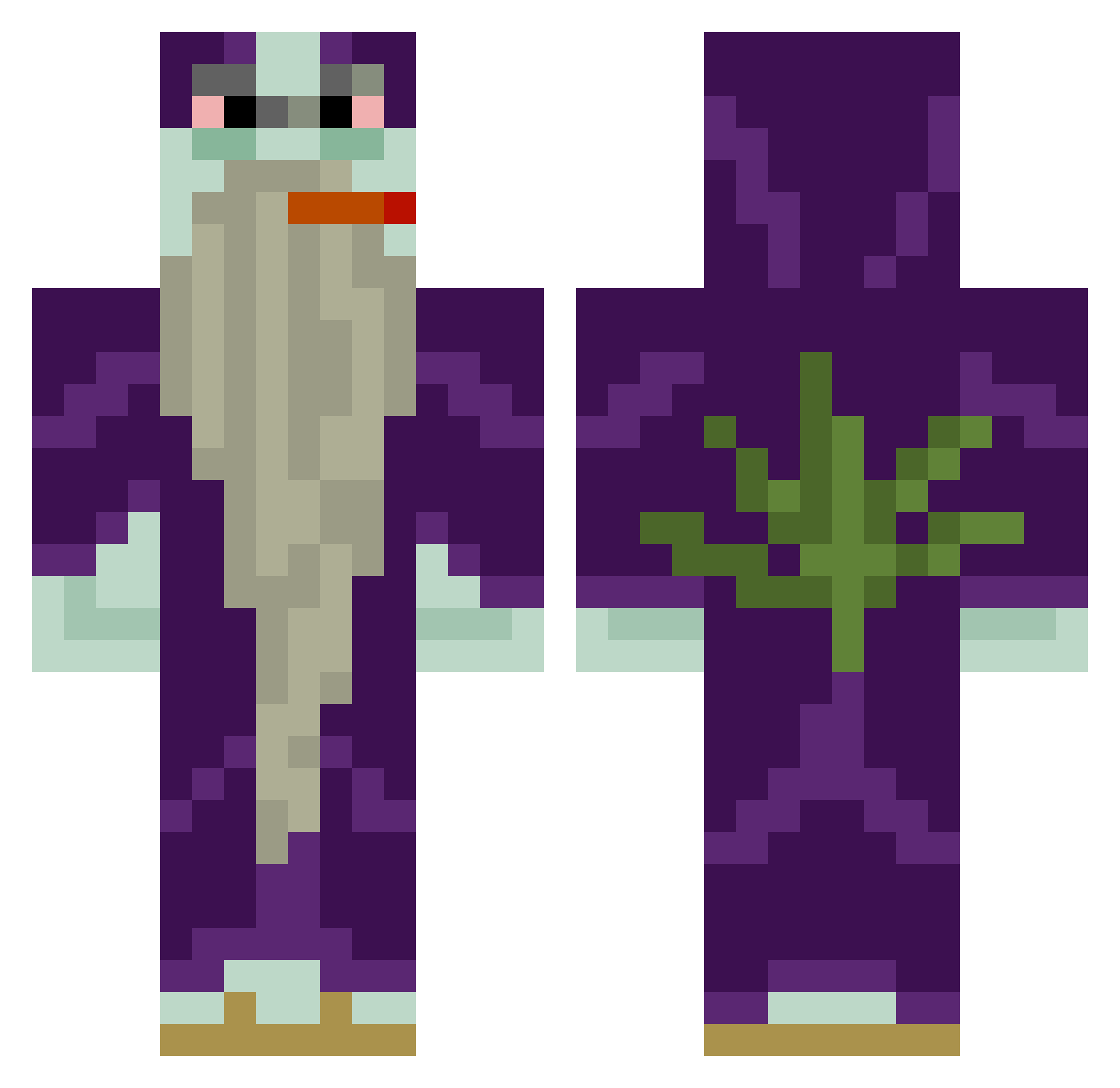 cremedemon Minecraft skin, front and back view