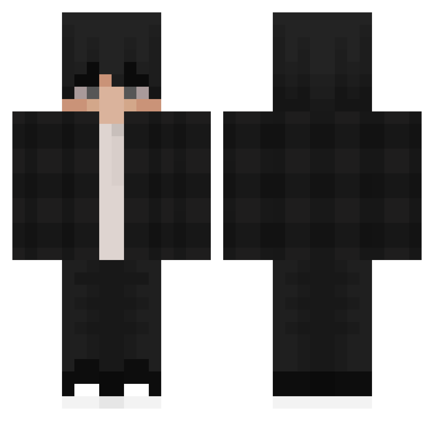 xKar0l Minecraft skin, front and back view