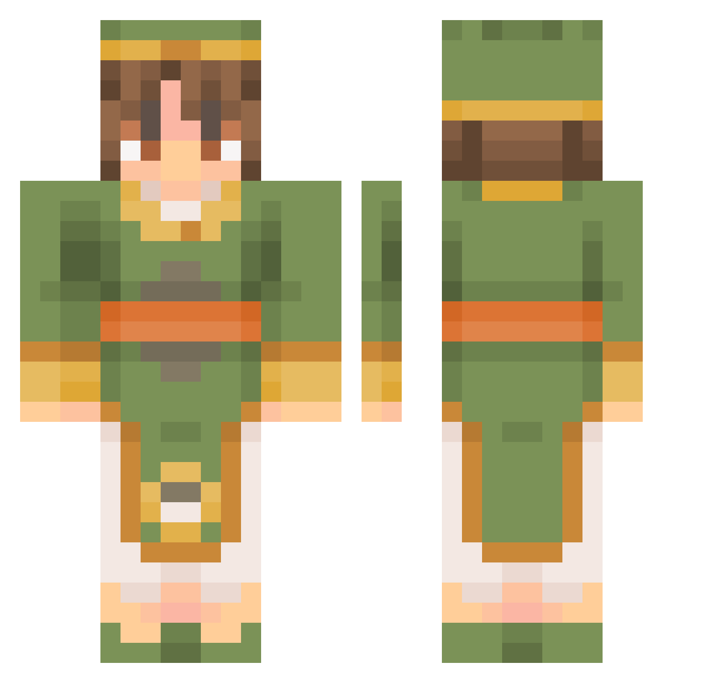 Zaire_ Minecraft skin, front and back view