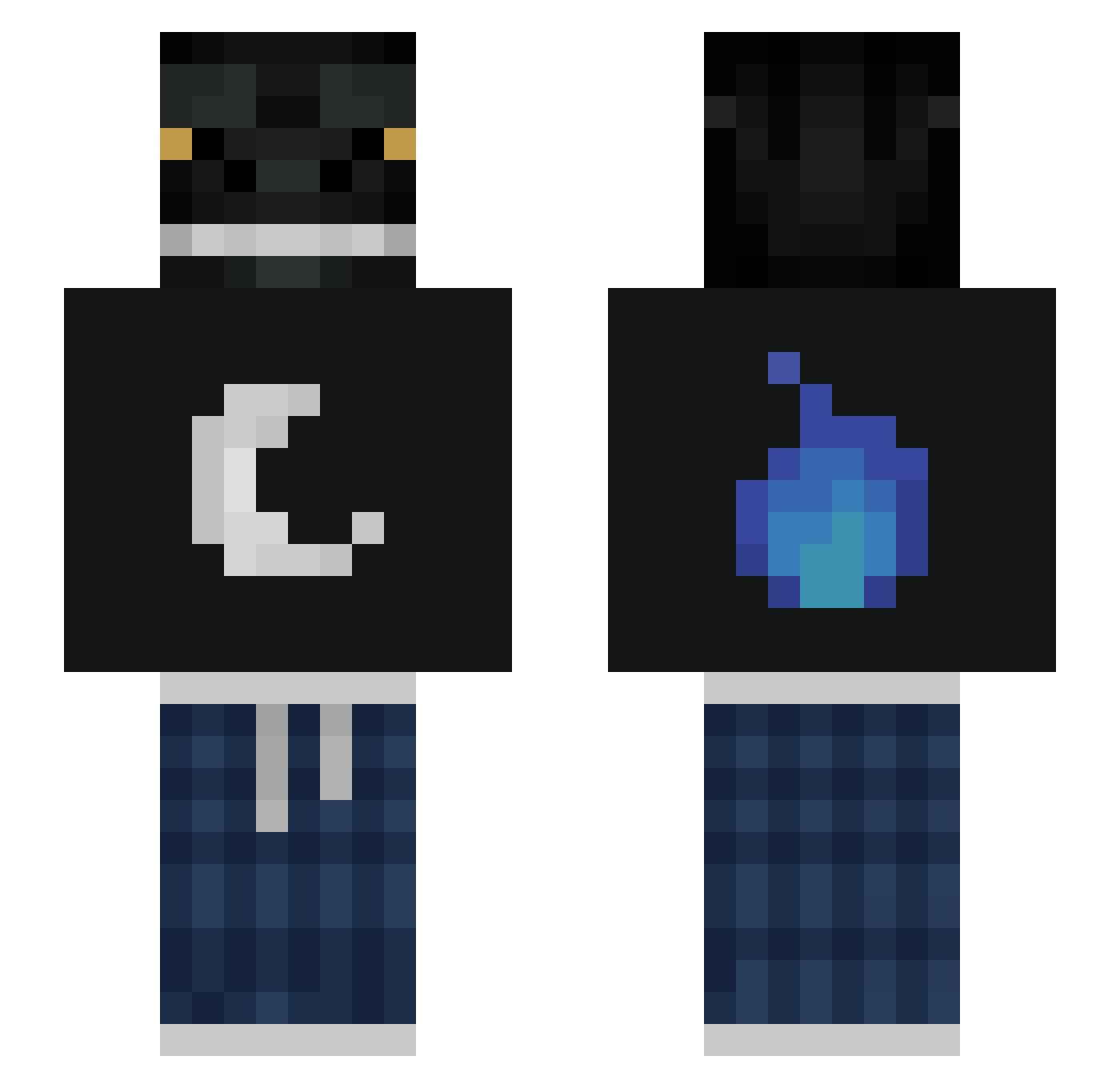 oGodzilla Minecraft skin, front and back view