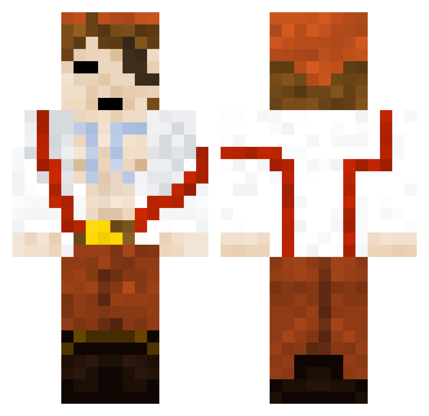 Amargaston Minecraft skin, front and back view
