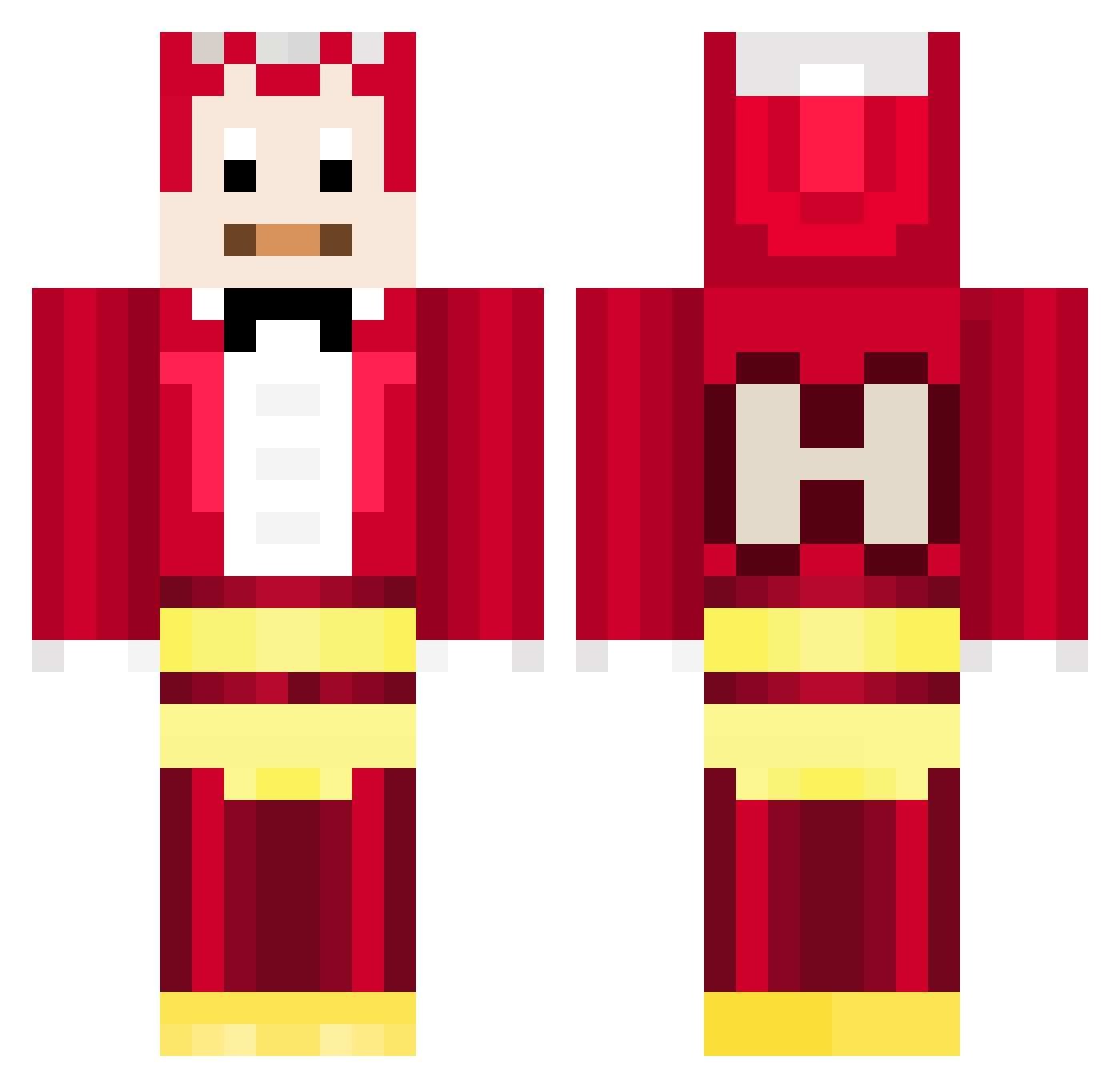 kmchl Minecraft skin, front and back view