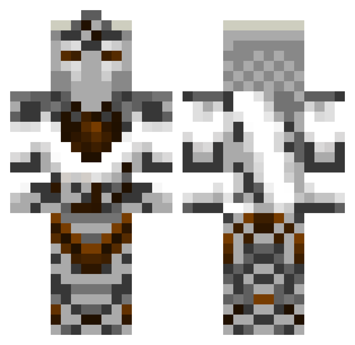 RageShadows Minecraft skin, front and back view