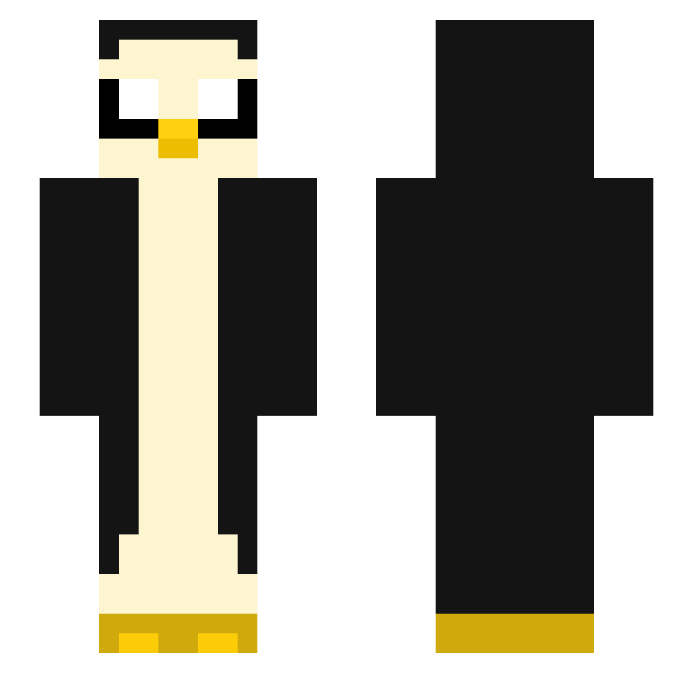 slyckery Minecraft skin, front and back view