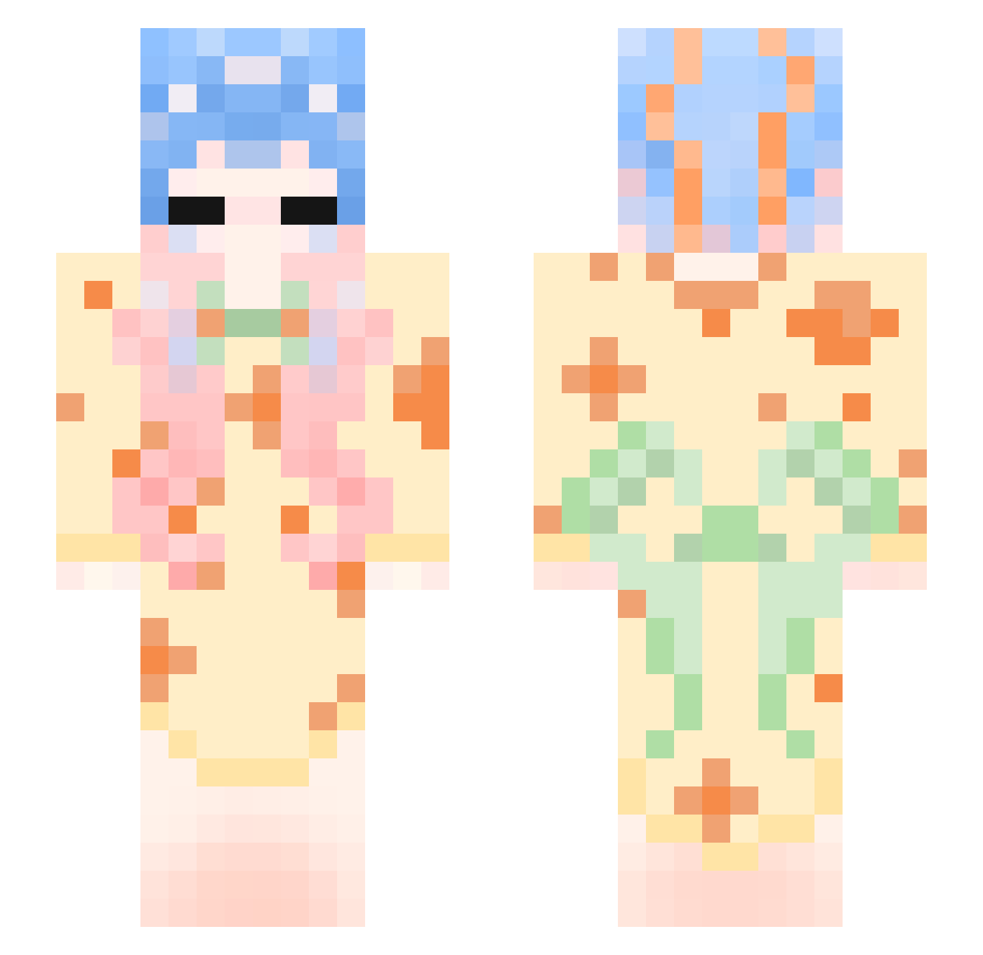 Wei_Yu__ Minecraft skin, front and back view