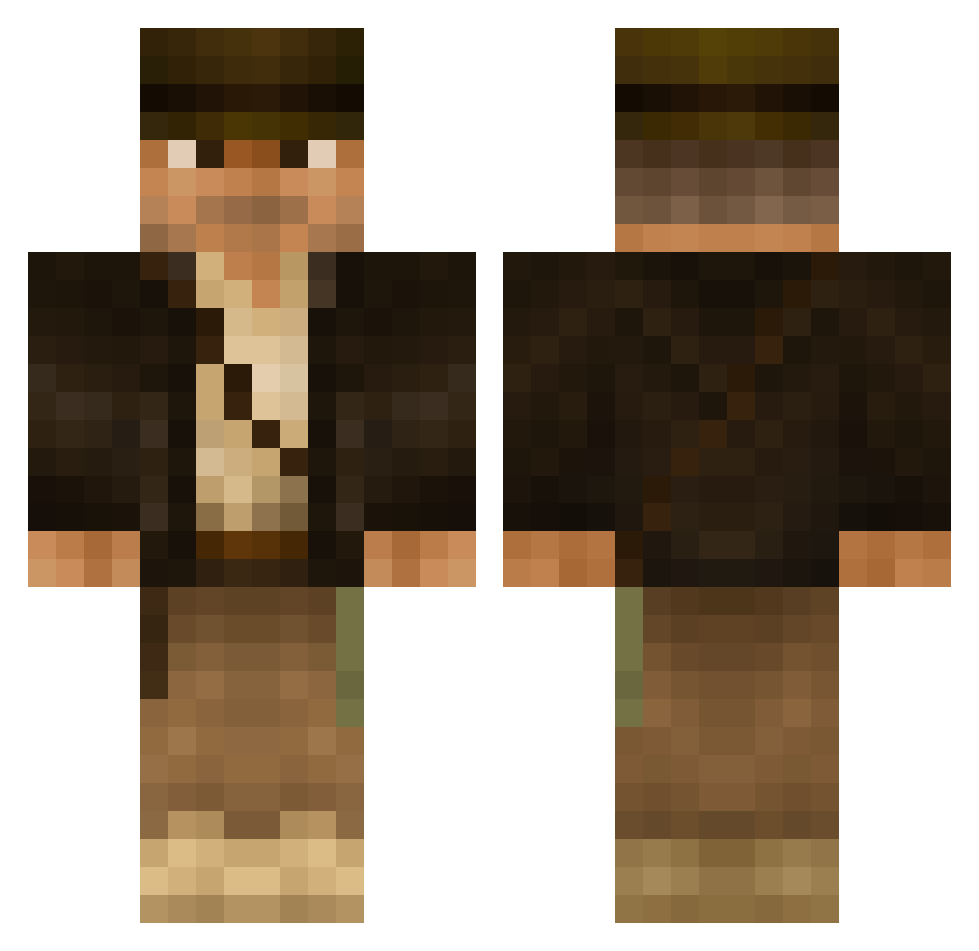 Akse_ Minecraft skin, front and back view