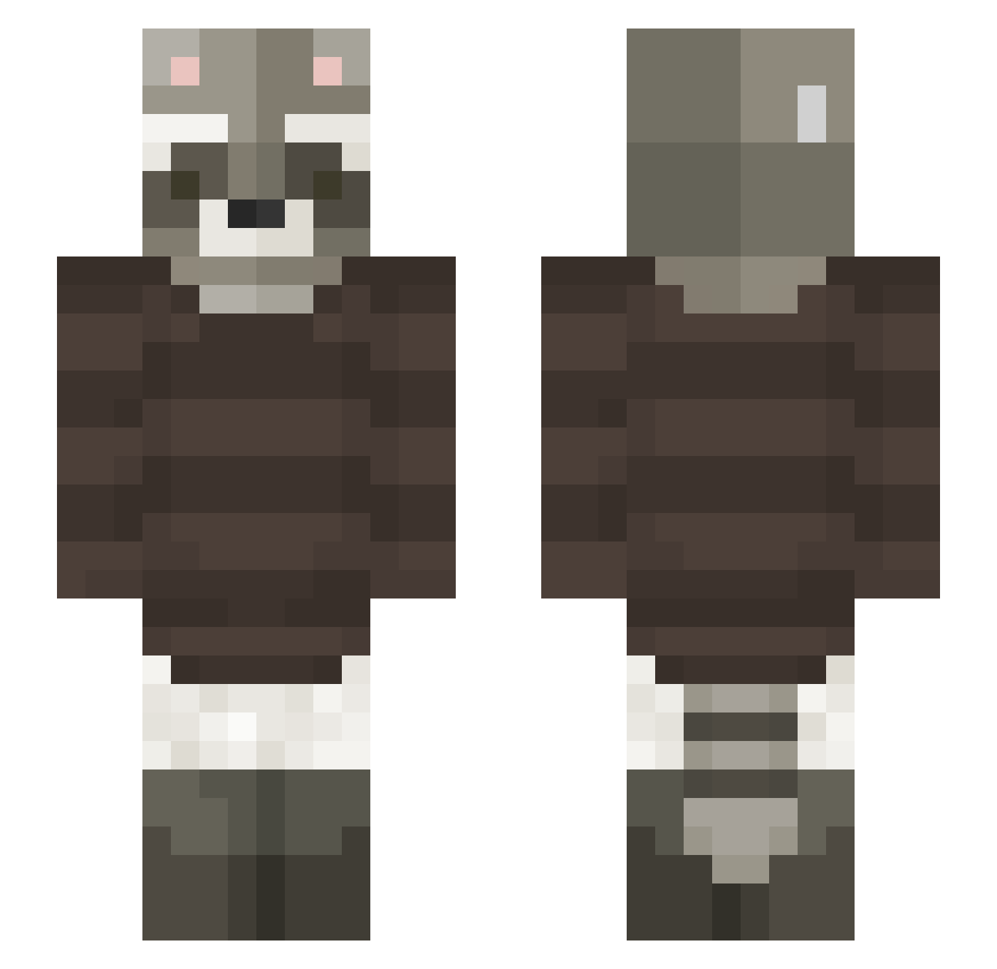 CJ1SwaggerASF Minecraft skin, front and back view