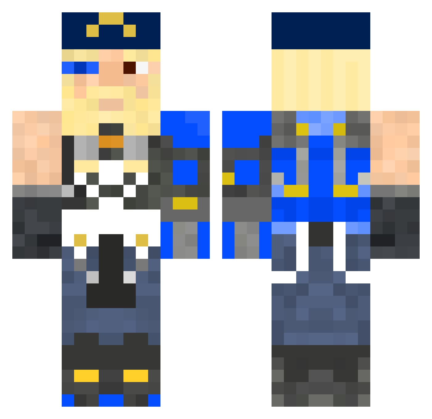 bigdaddytorb Minecraft skin, front and back view