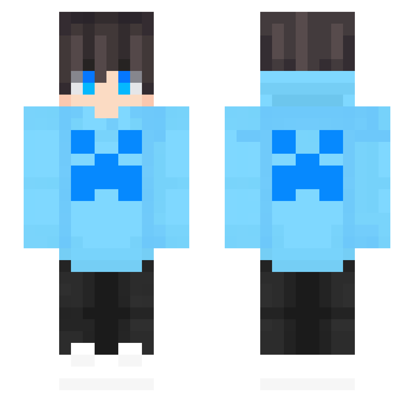 Yure_MC Minecraft skin, front and back view