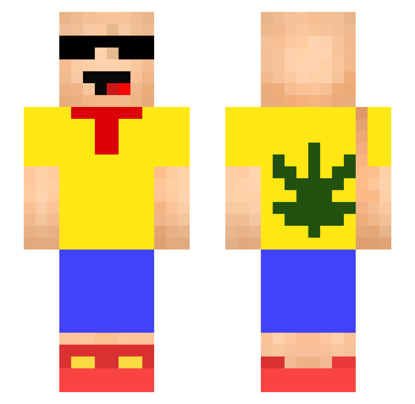 Kili_sbr Minecraft skin, front and back view