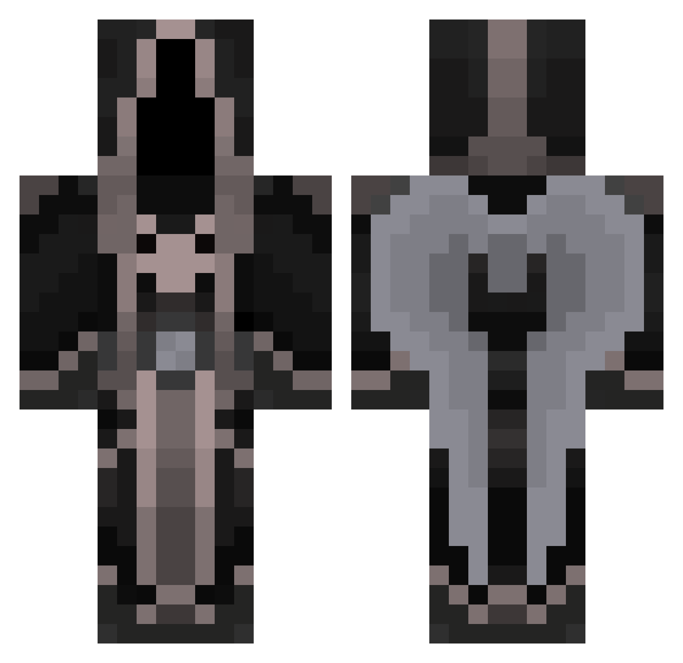 Corovin Minecraft skin, front and back view