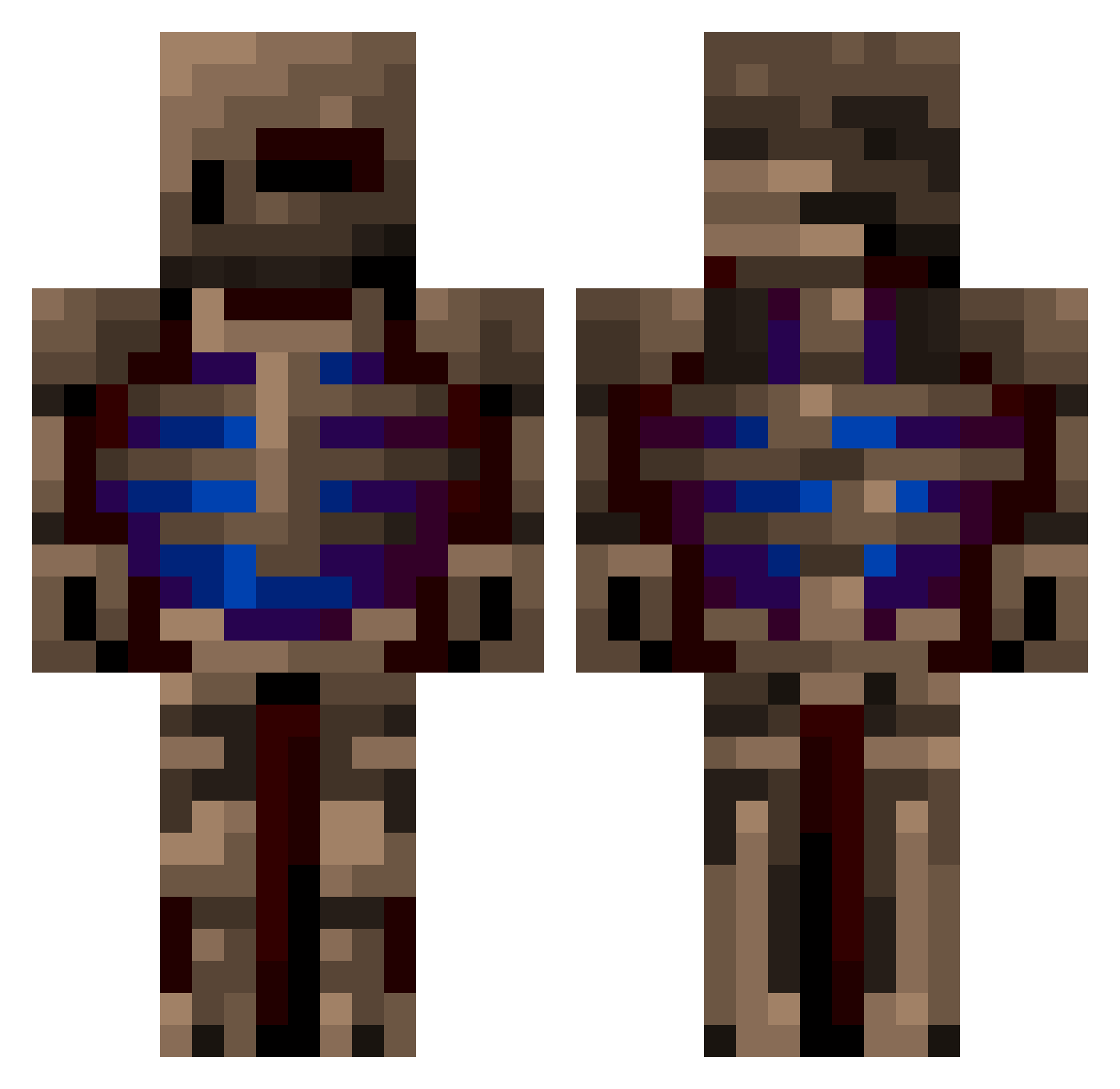 goldenboi26 Minecraft skin, front and back view