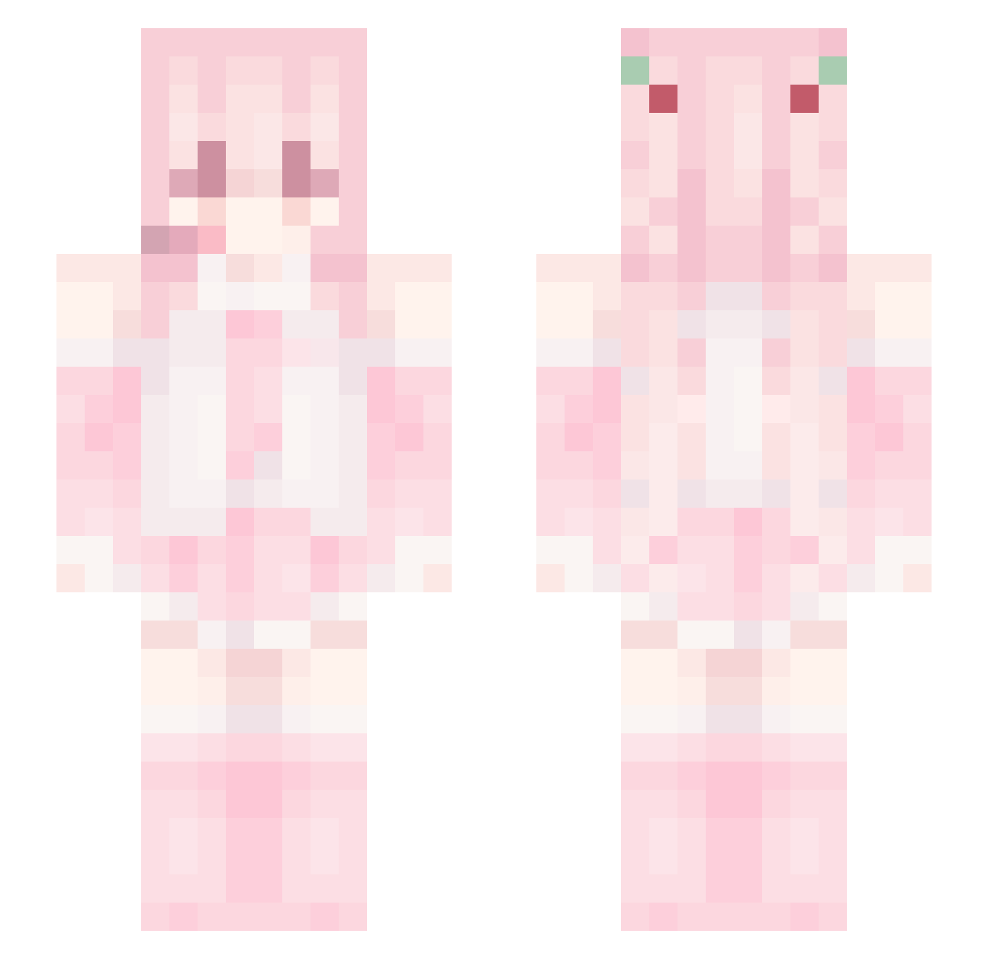 strxwberrjs Minecraft skin, front and back view