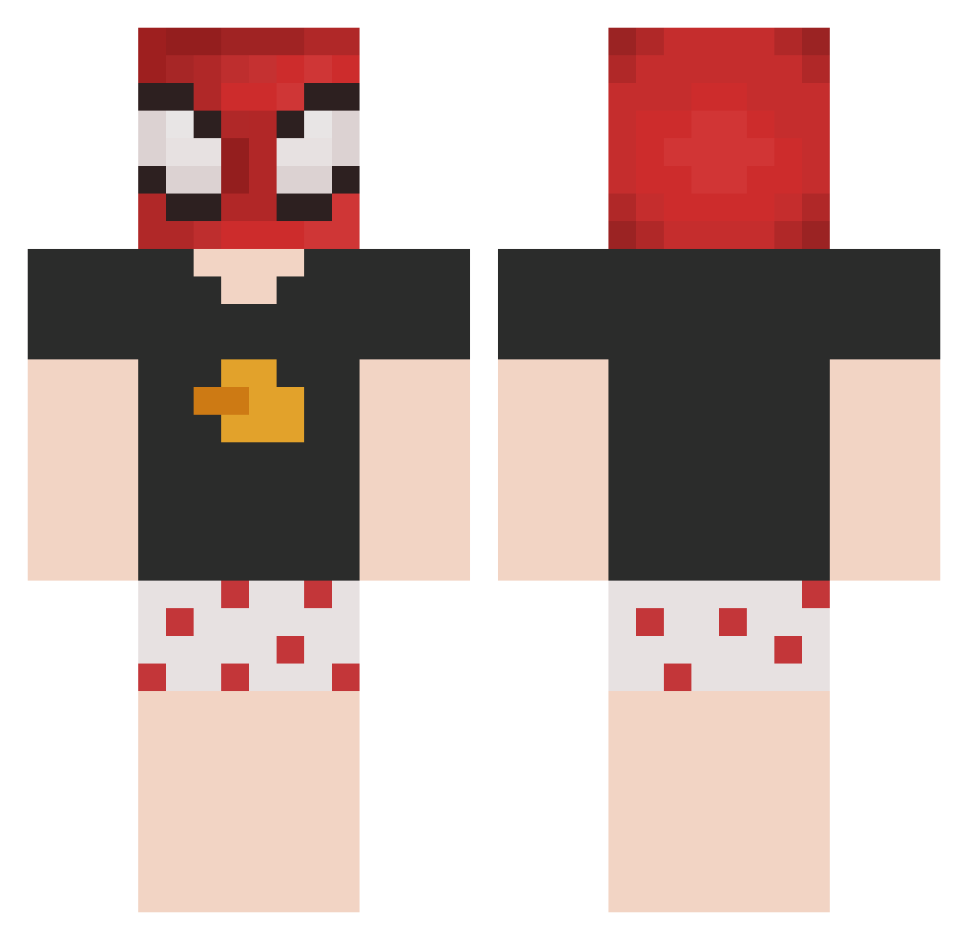 ItamiSuko Minecraft skin, front and back view