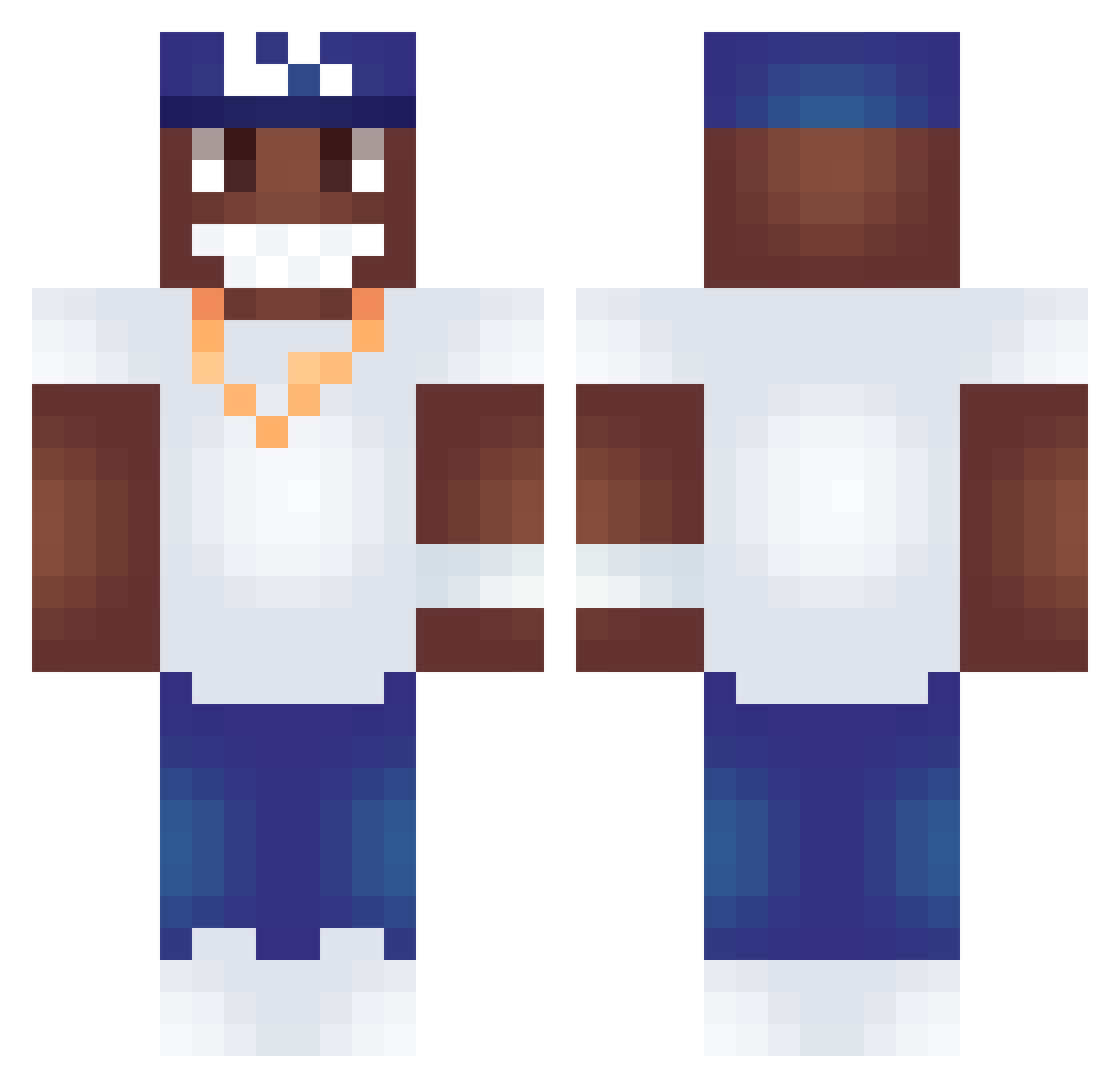 Swaggykid4 Minecraft skin, front and back view