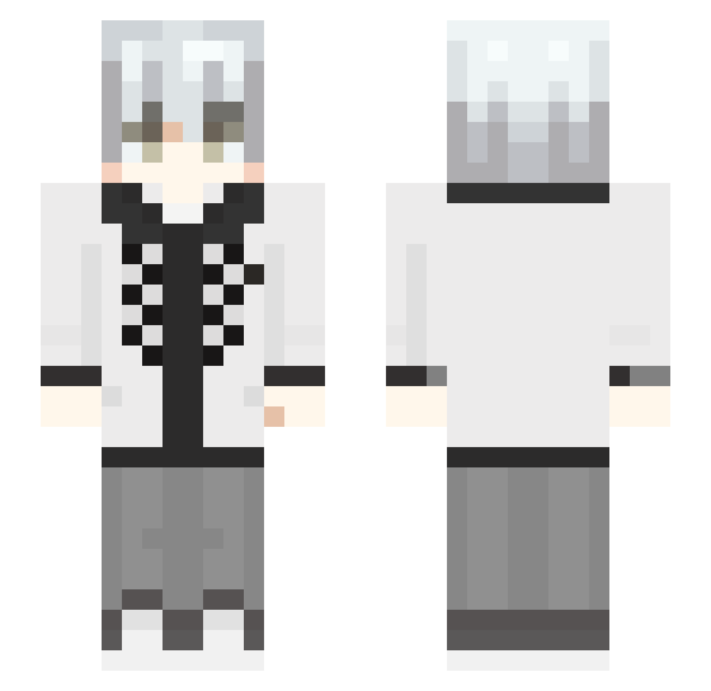 Kulvzes Minecraft skin, front and back view