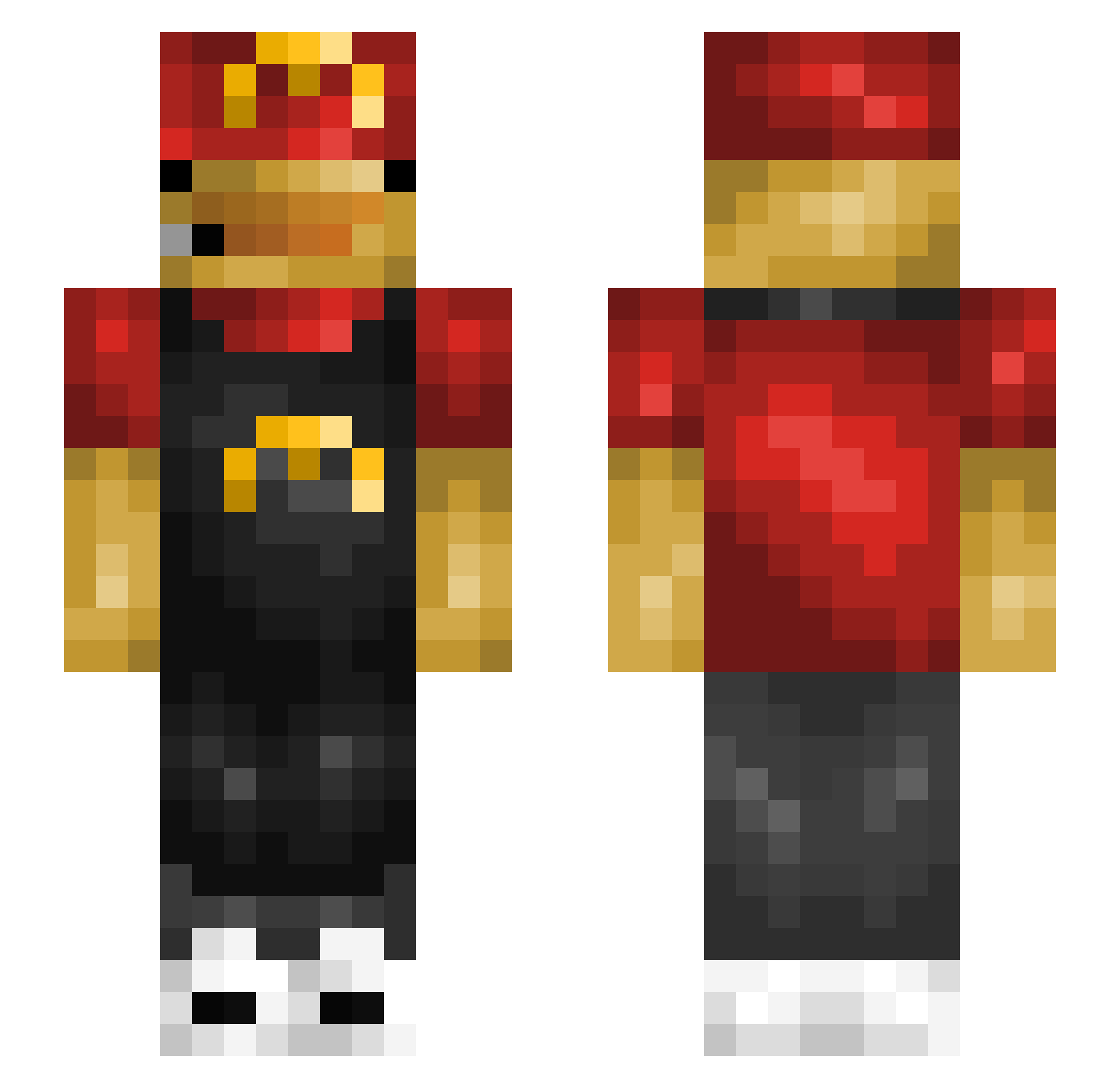 ItzSeal_ Minecraft skin, front and back view