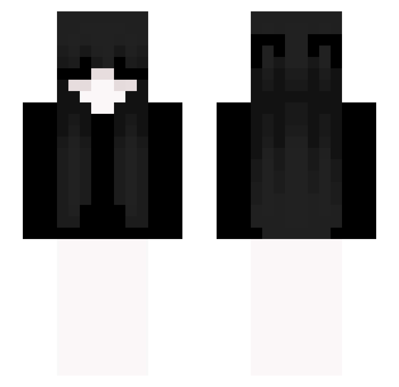 U555 Minecraft skin, front and back view