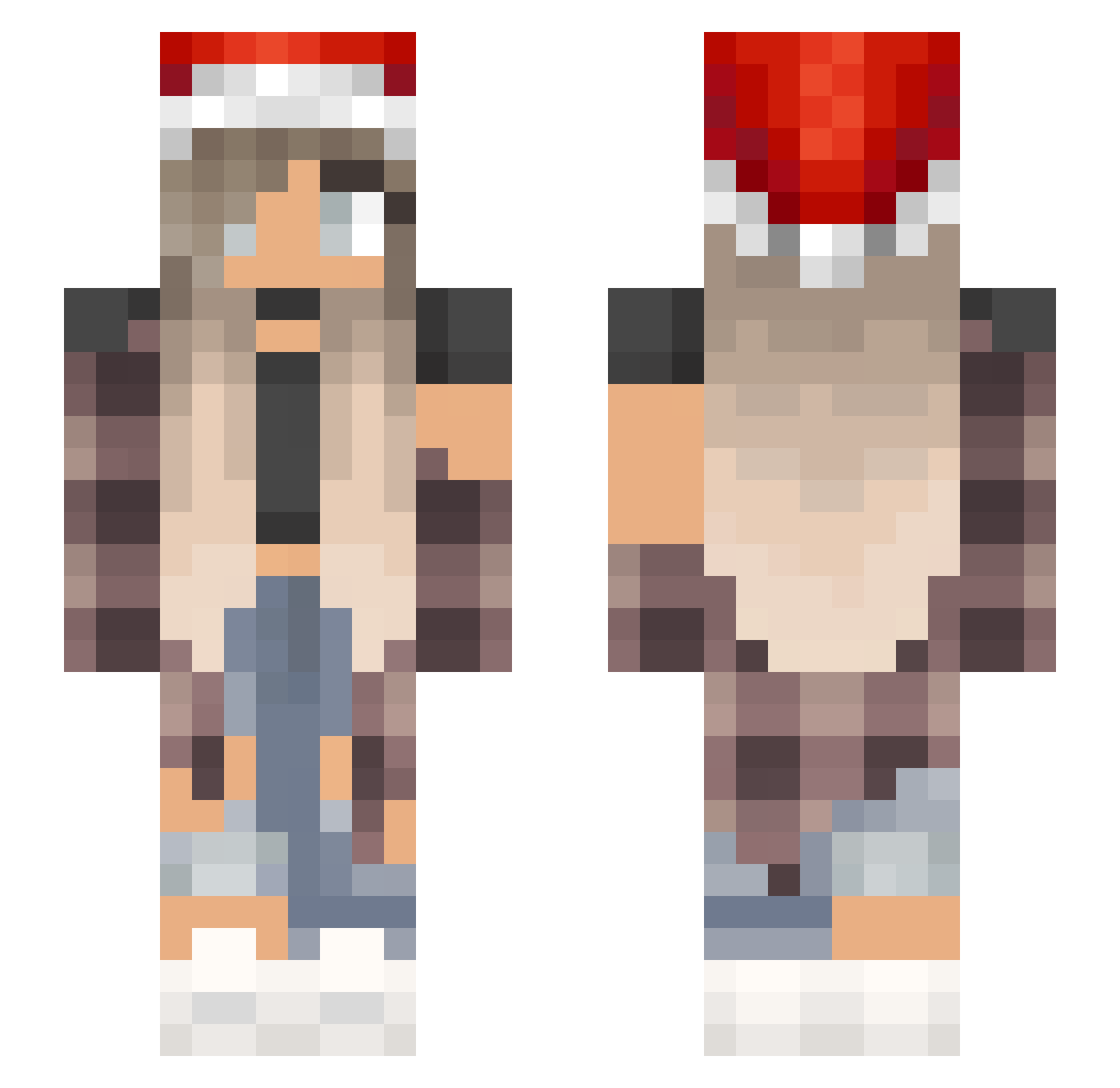 Cat_16 Minecraft skin, front and back view