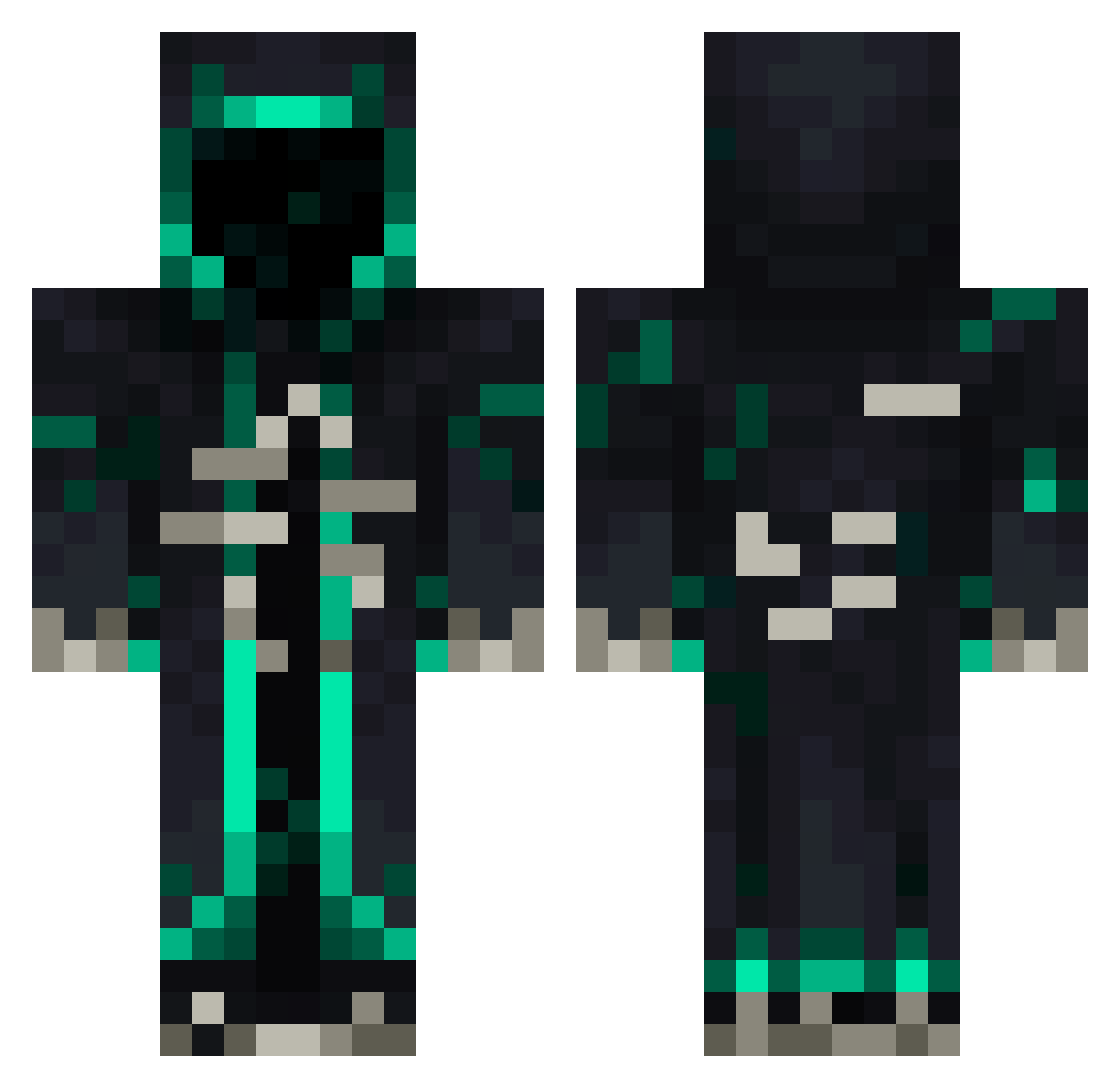 zjej Minecraft skin, front and back view