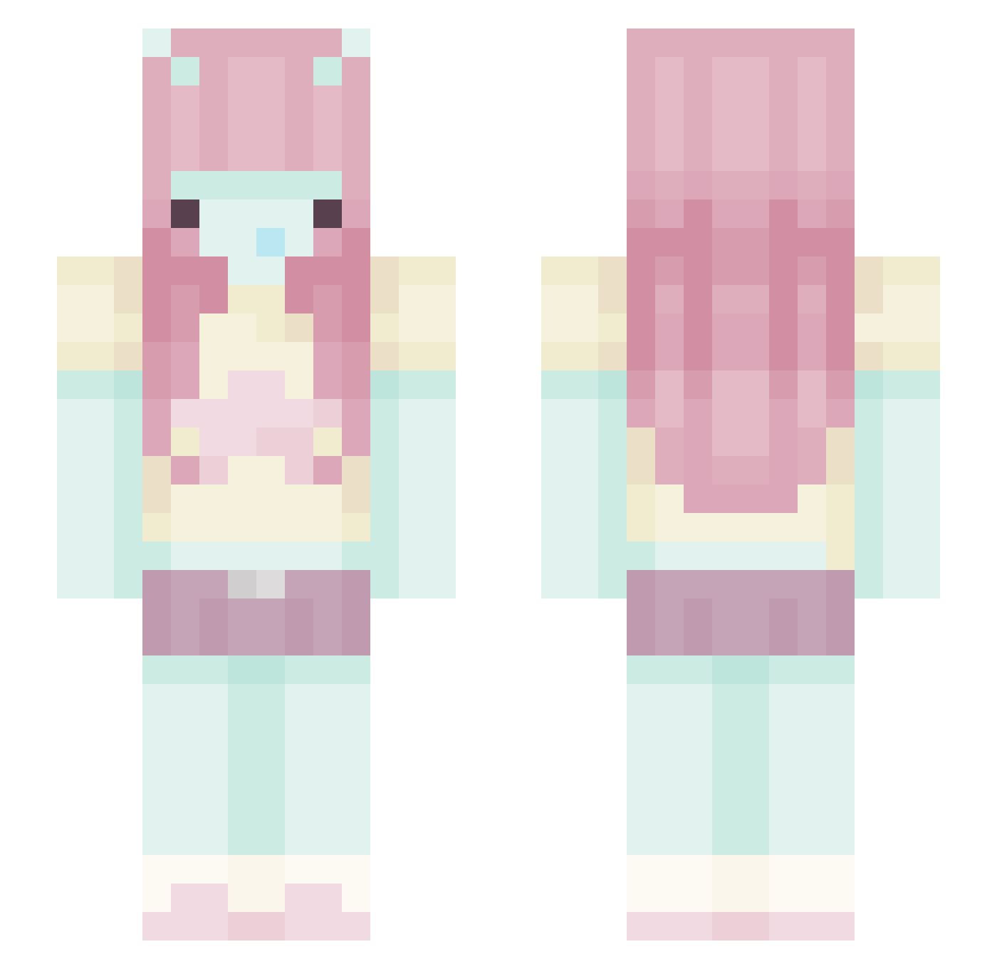 sizzixo Minecraft skin, front and back view