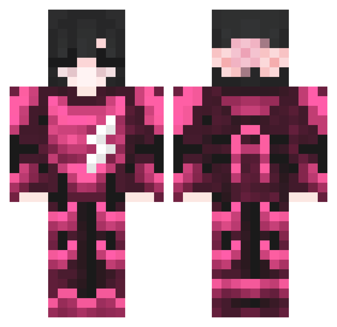 ywxzywxw Minecraft skin, front and back view