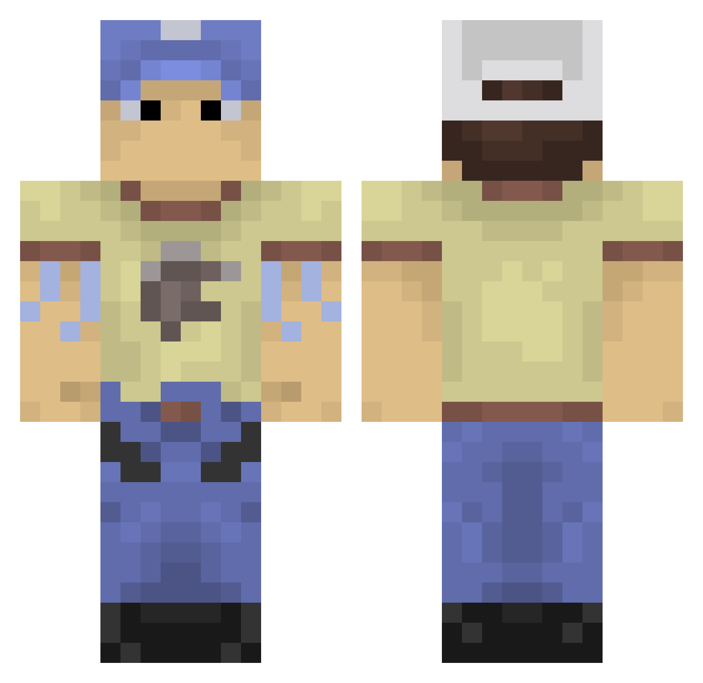 wwgrant Minecraft skin, front and back view