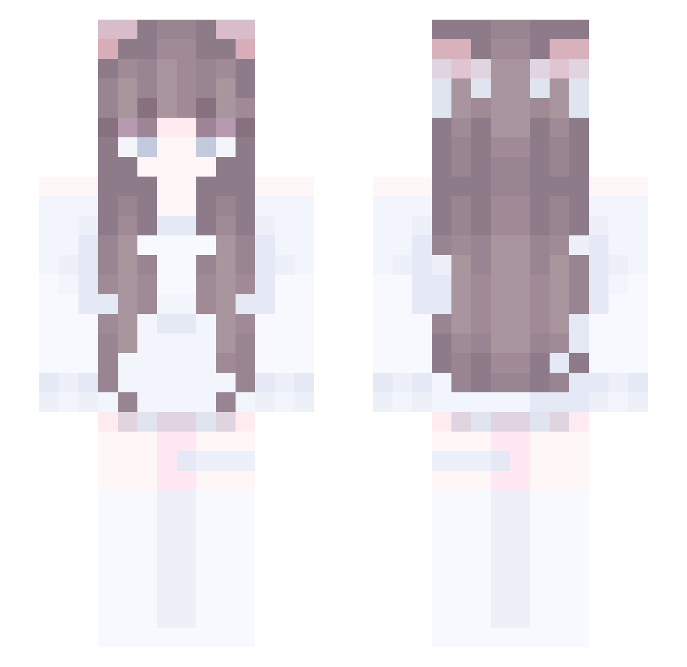 xXXRGBXx Minecraft skin, front and back view