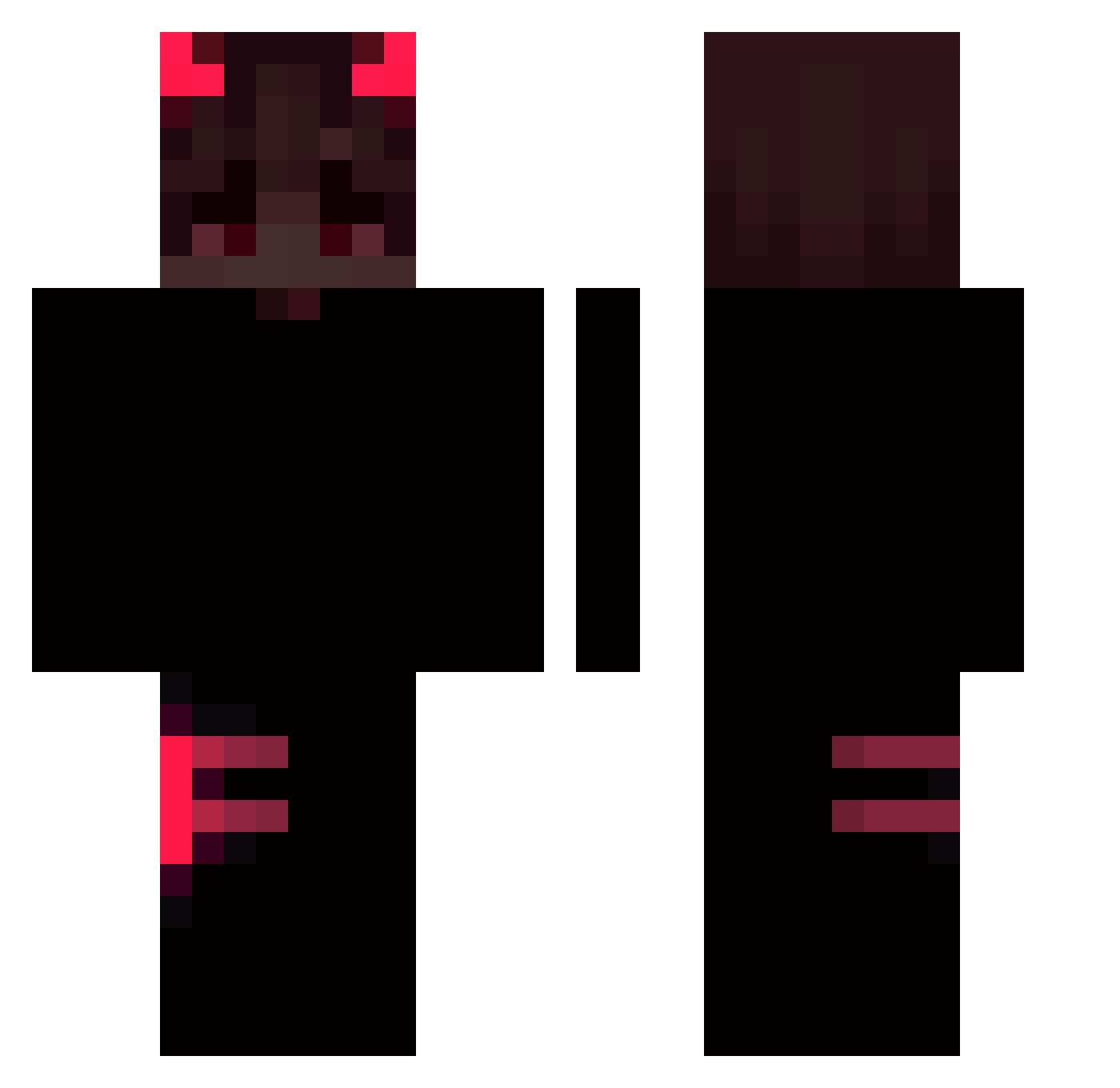 liqhts Minecraft skin, front and back view