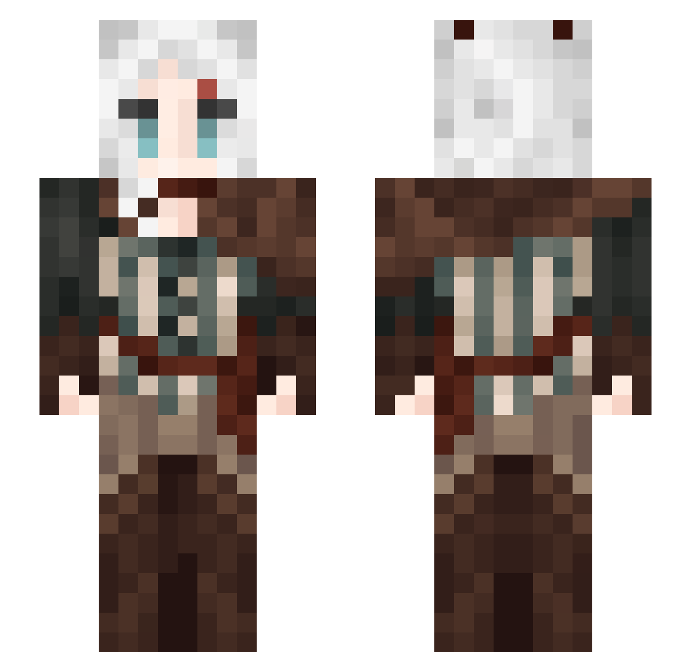 c1ri Minecraft skin, front and back view