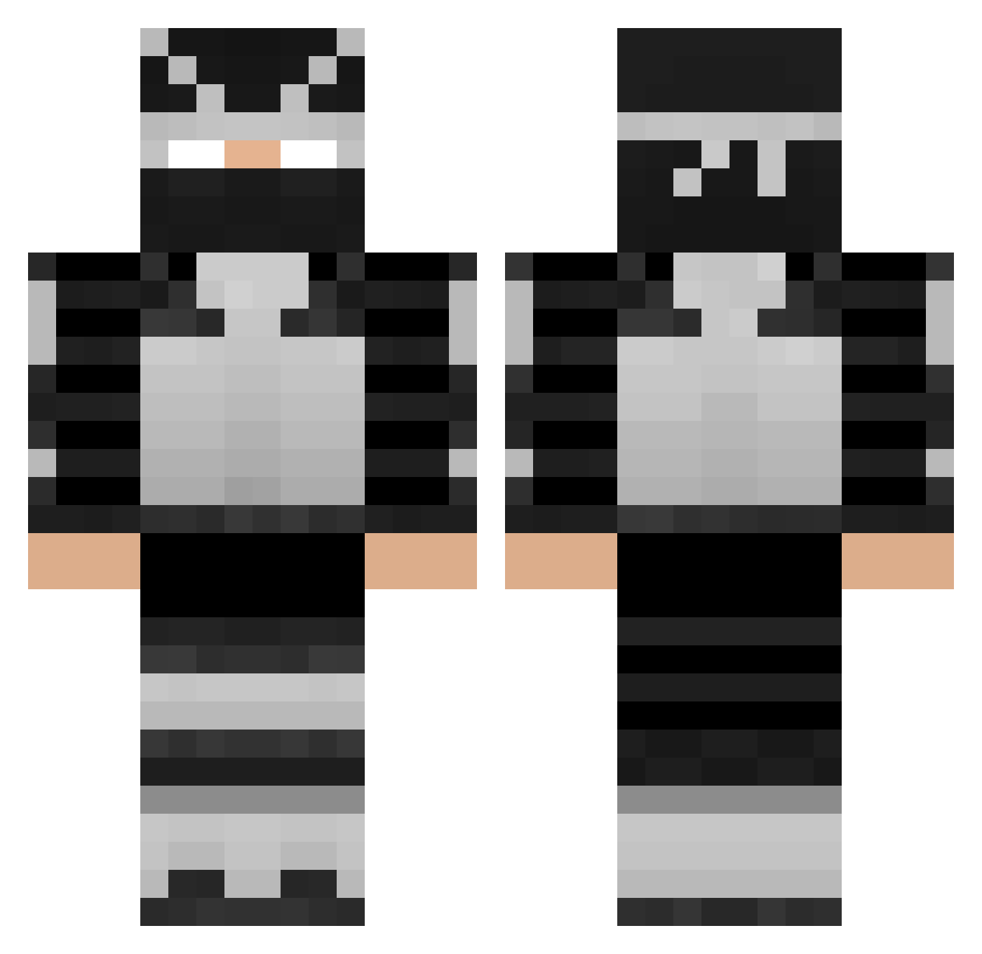 iwillminediamond Minecraft skin, front and back view