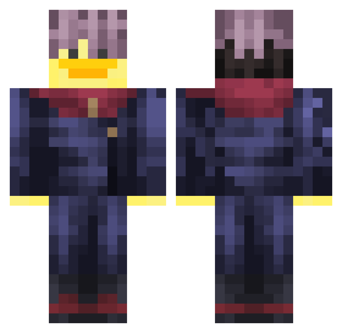 Jhon3125 Minecraft skin, front and back view