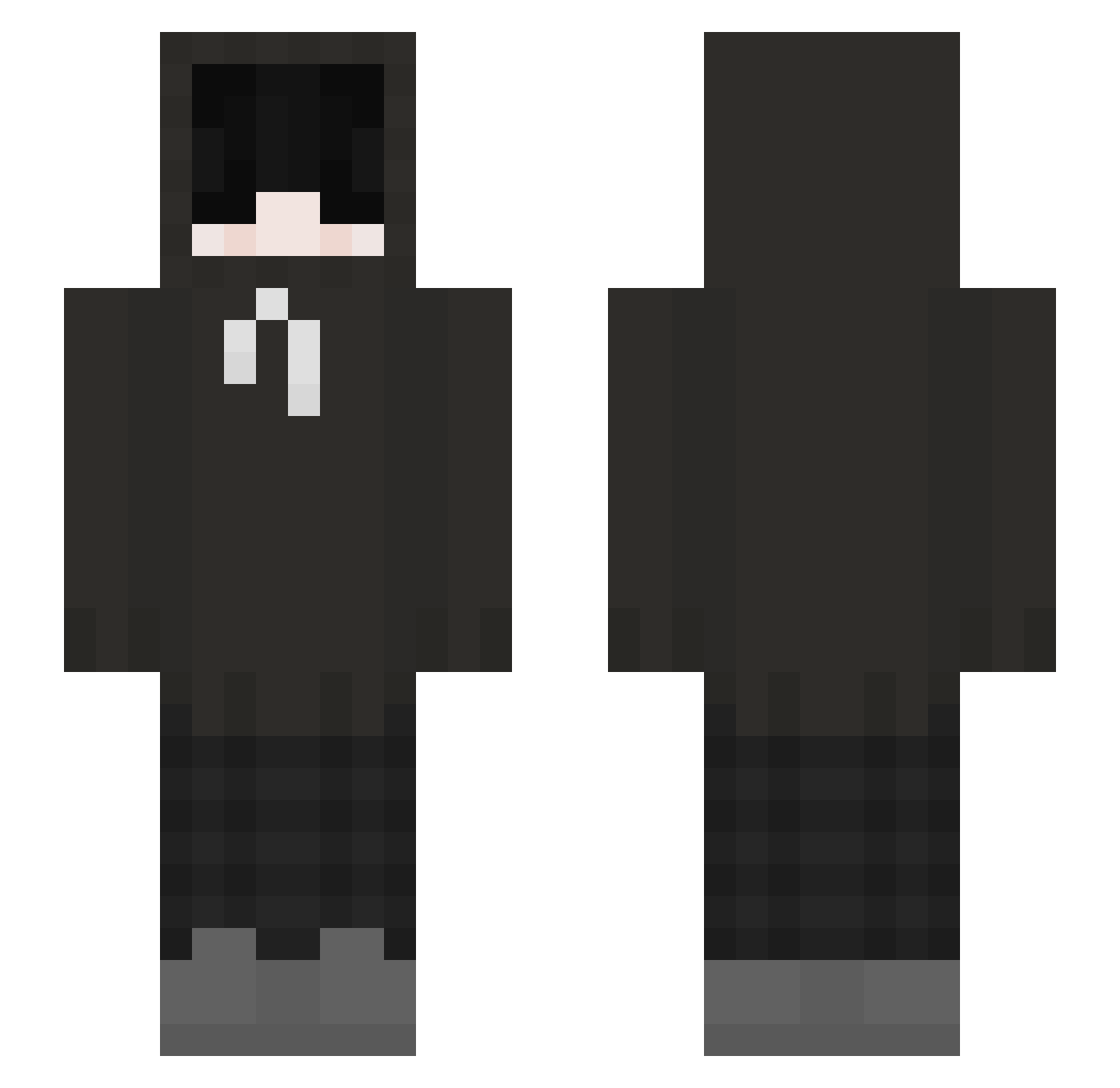 VistorSnpai Minecraft skin, front and back view