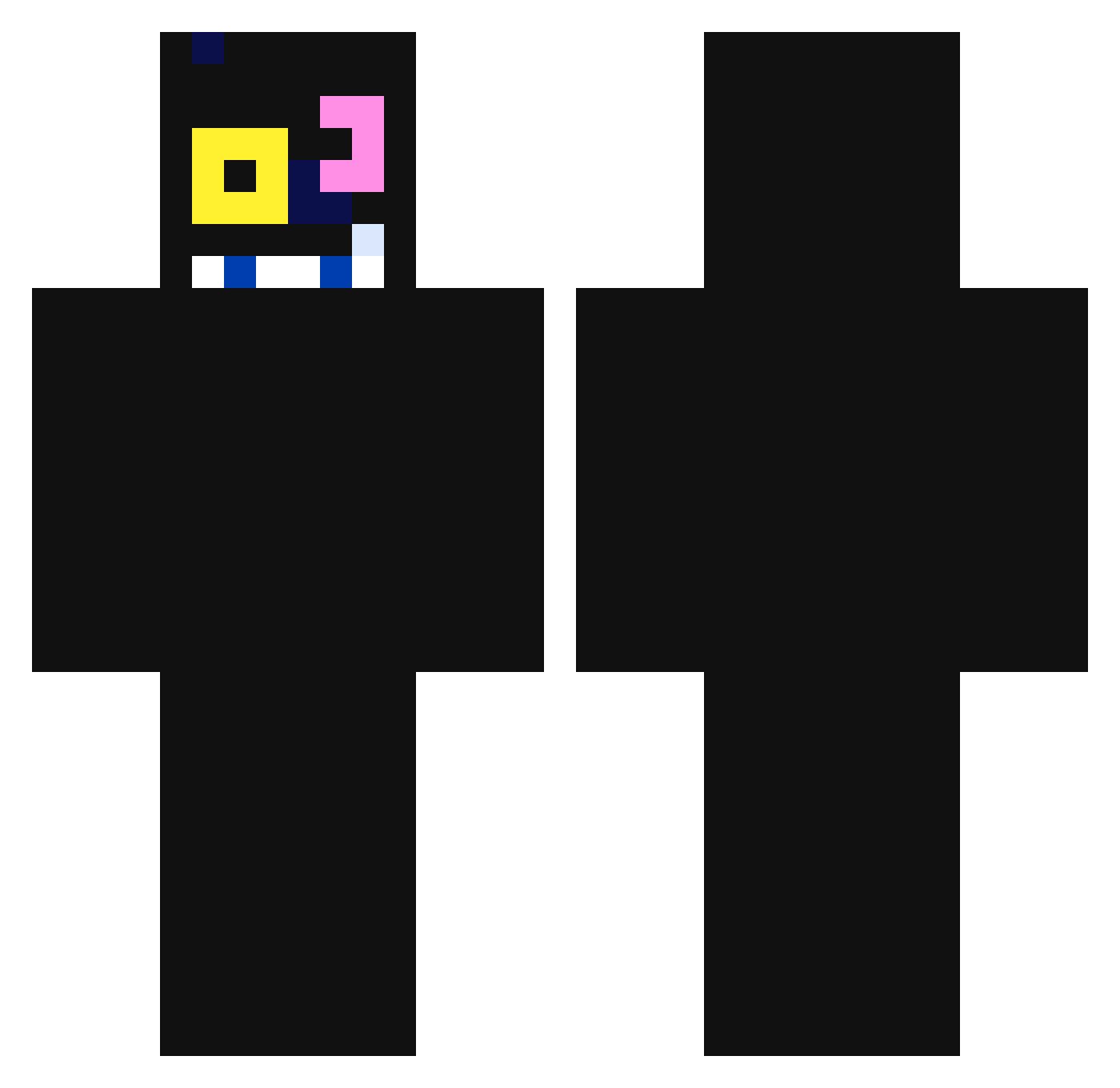 Jaydinator06 Minecraft skin, front and back view