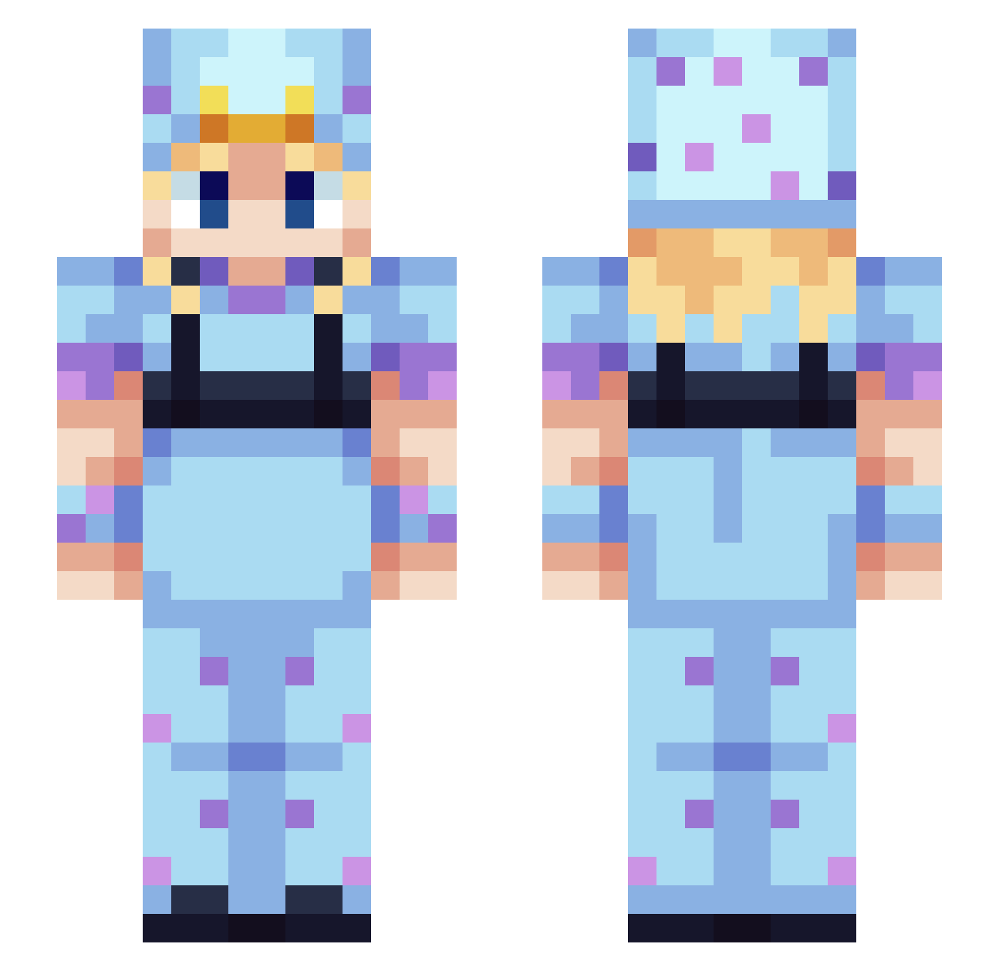 HMJacket_V2 Minecraft skin, front and back view