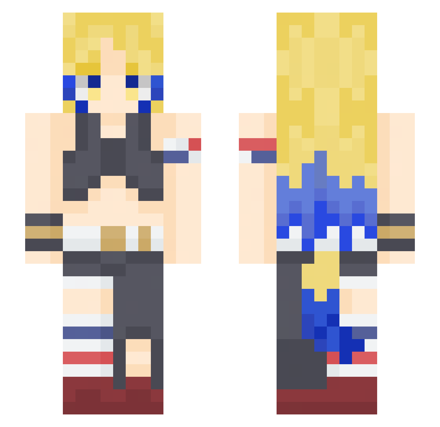 captandum Minecraft skin, front and back view