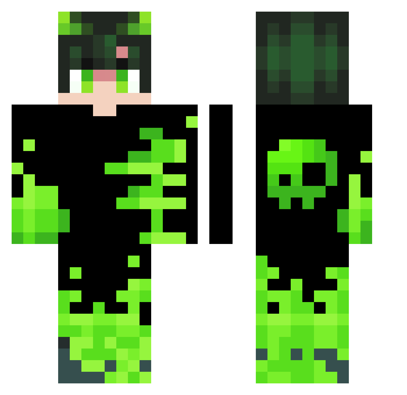 MR_Synapses Minecraft skin, front and back view