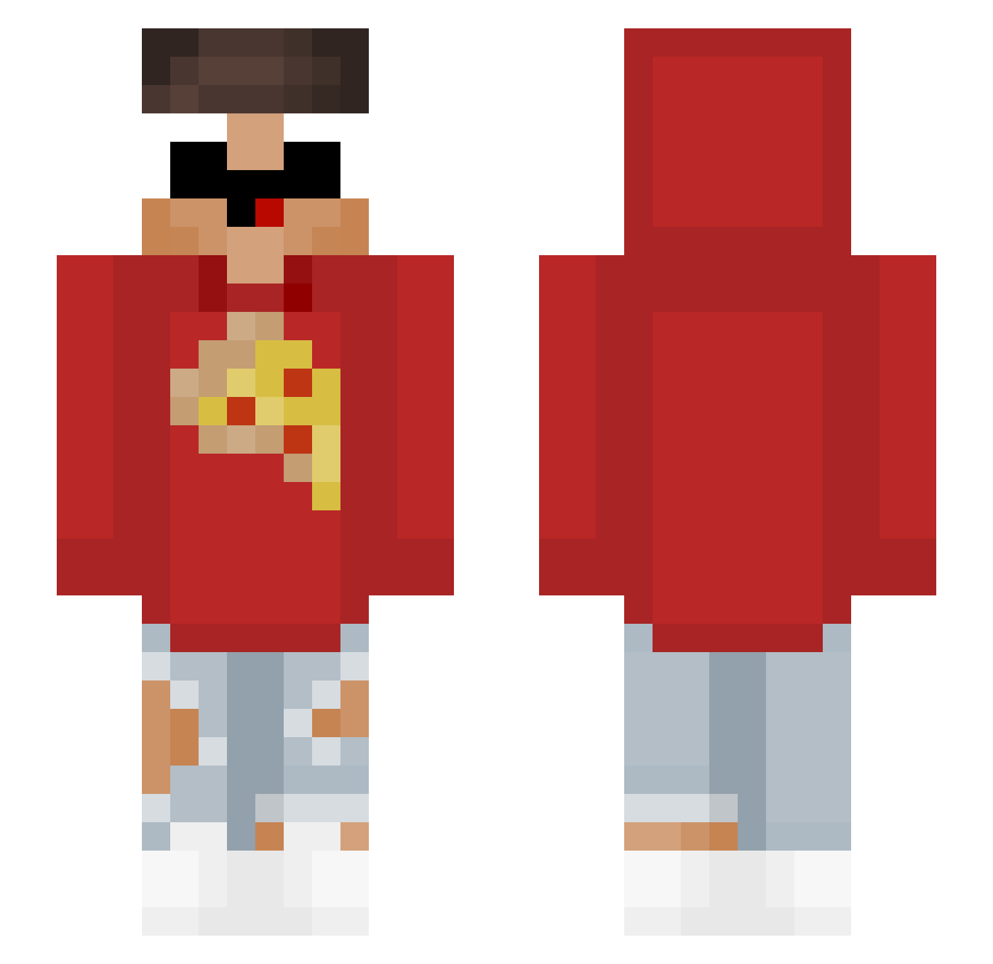 sweetbonanzababy Minecraft skin, front and back view
