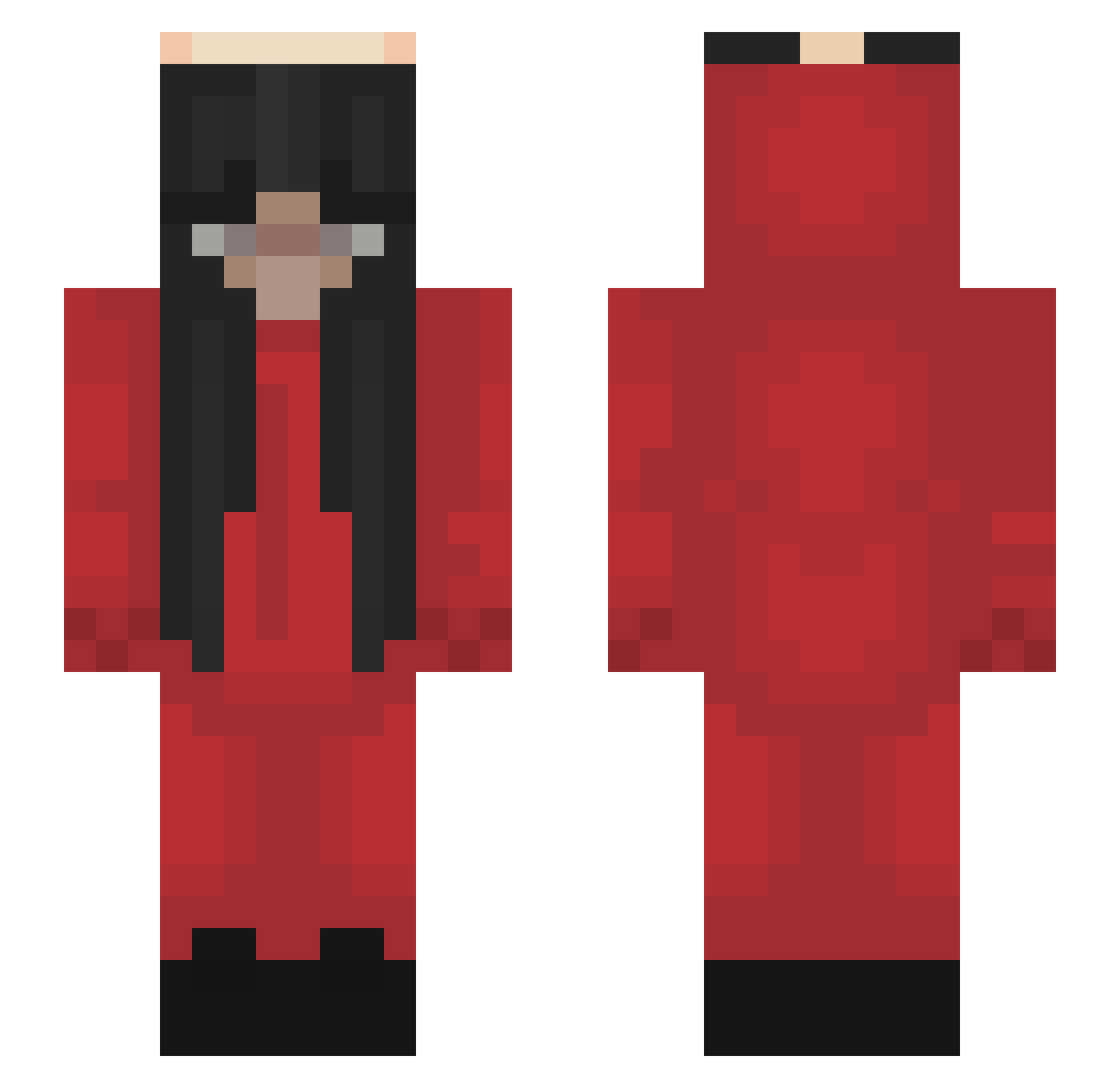 AsYou_12 Minecraft skin, front and back view
