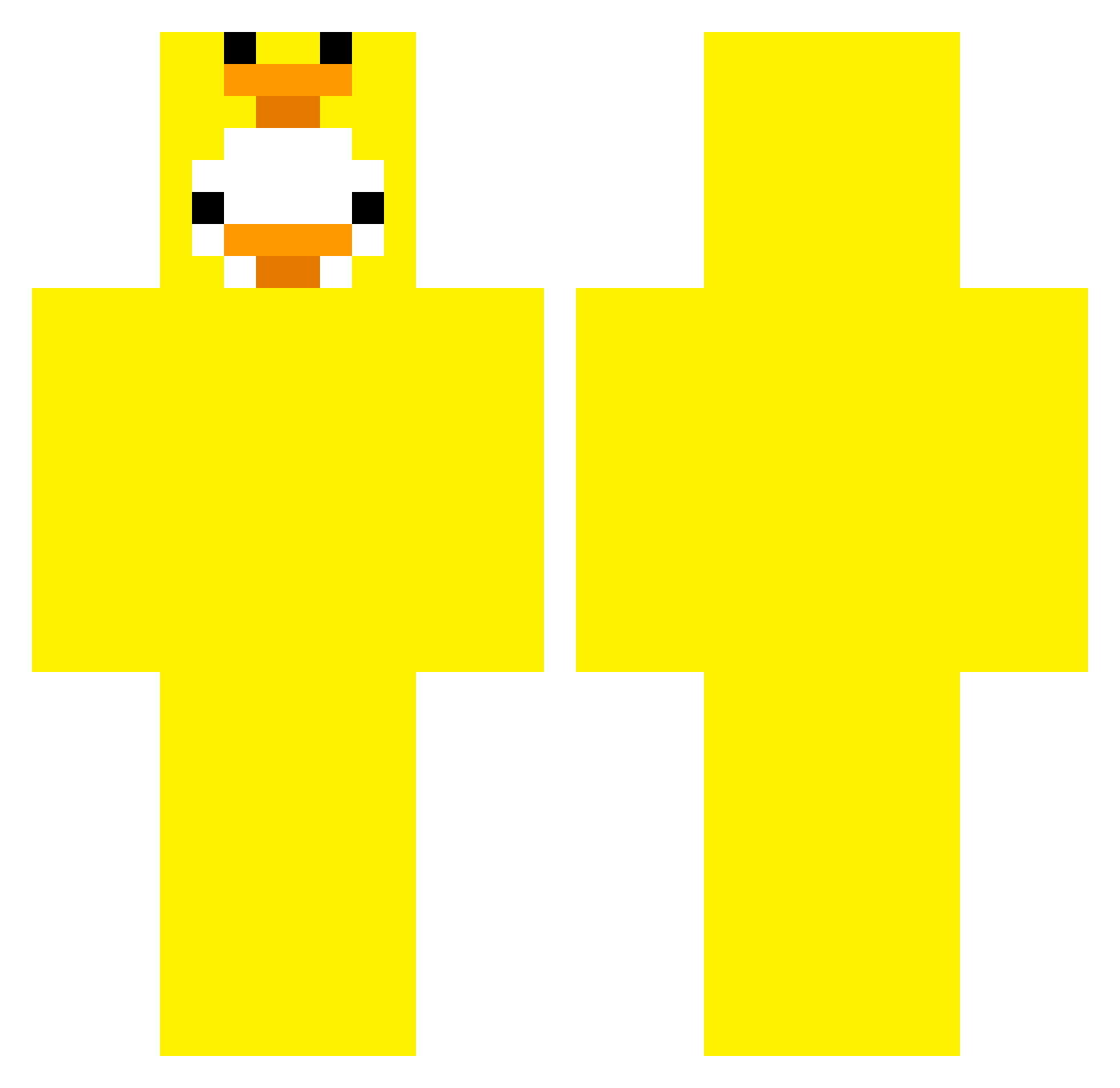 ThapxkornAX Minecraft skin, front and back view