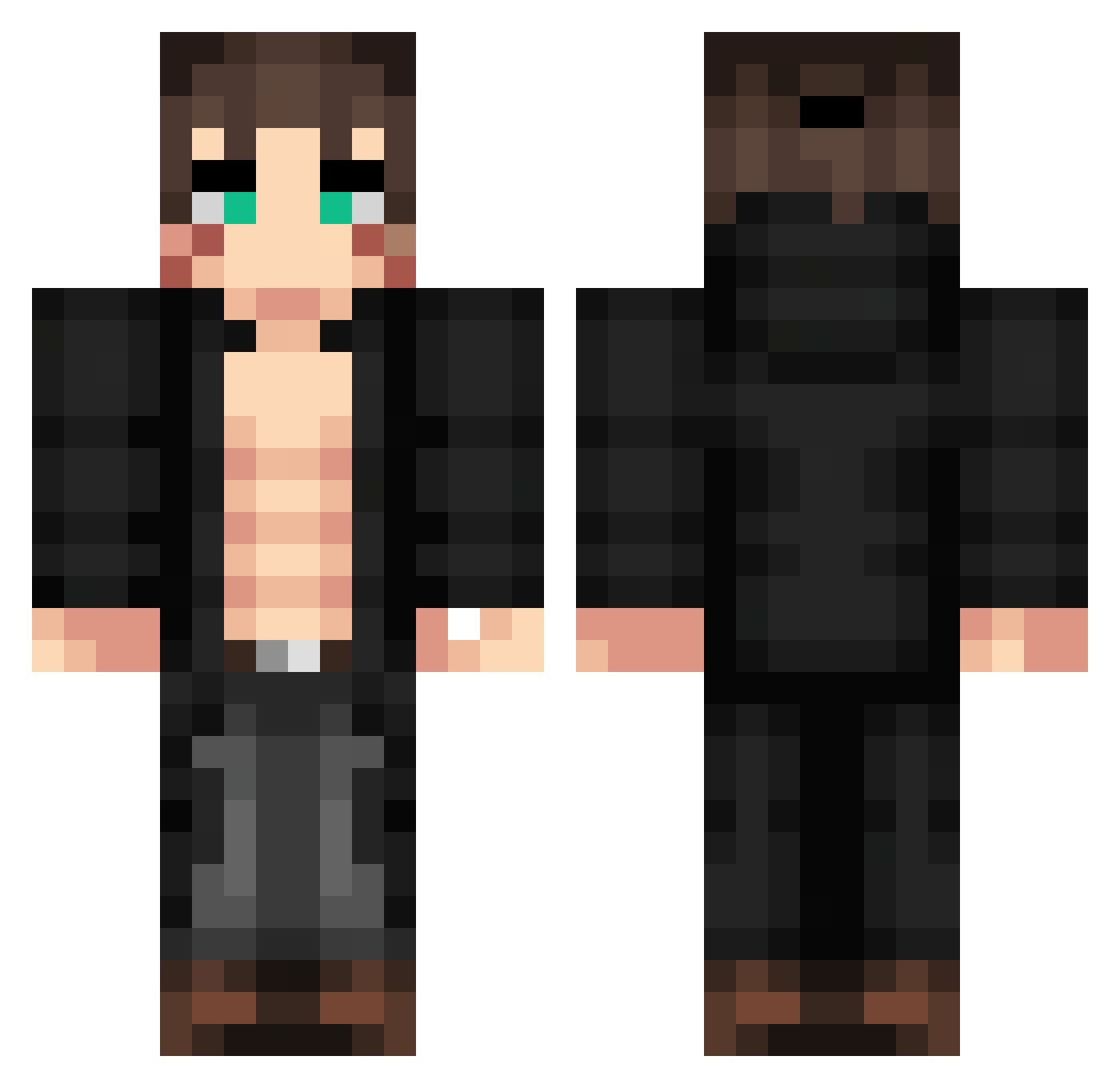 juANITO112 Minecraft skin, front and back view