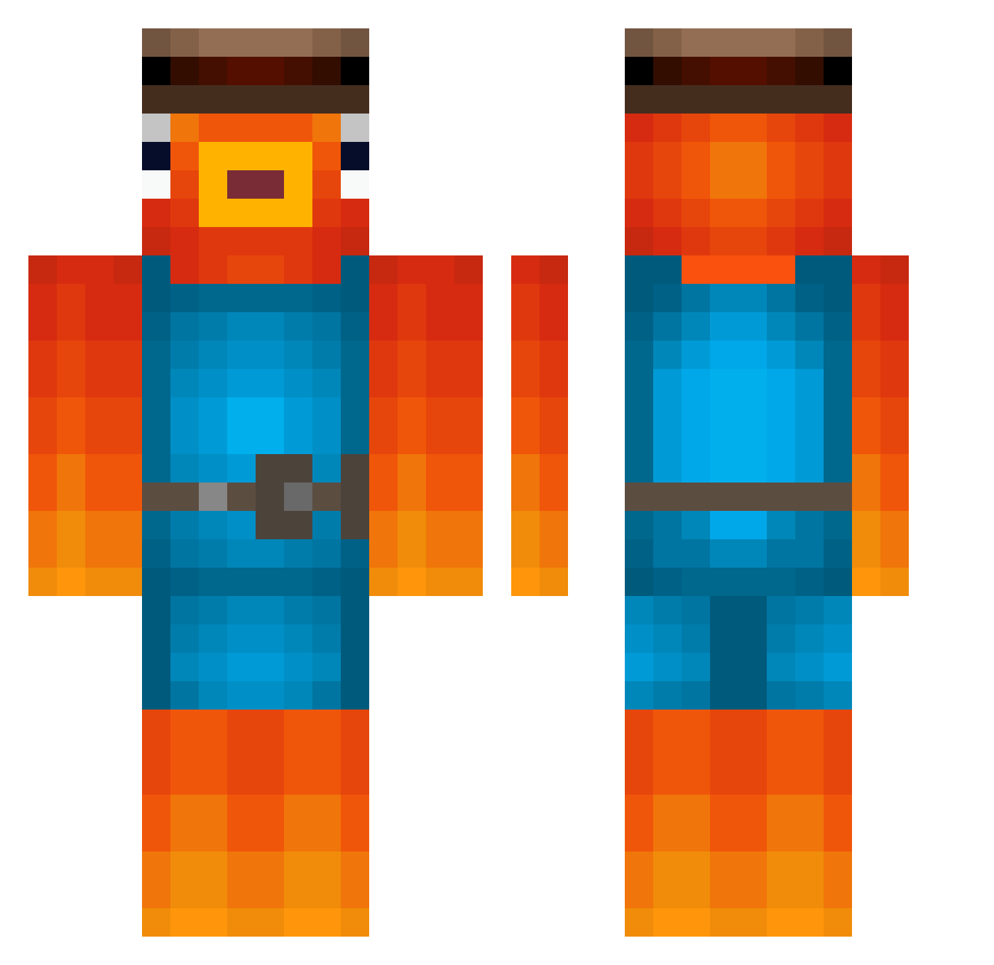 enesify Minecraft skin, front and back view